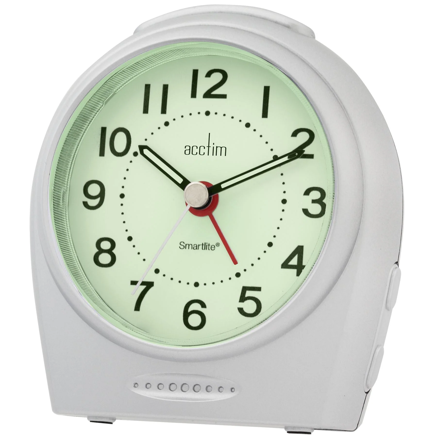 Acctim Astoria Analogue Alarm Clock in Silver - Image 3