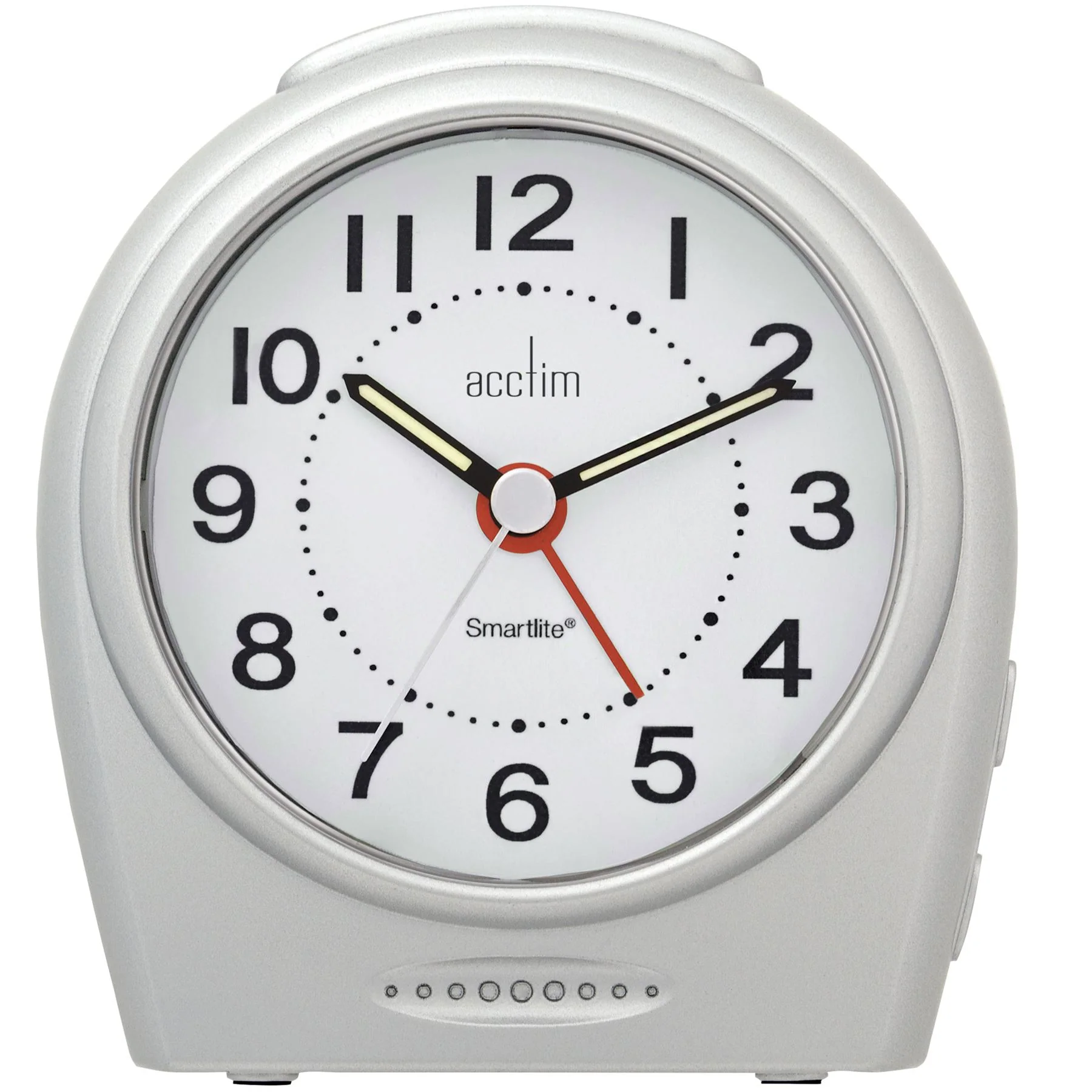 Acctim Astoria Analogue Alarm Clock in Silver - Image 4