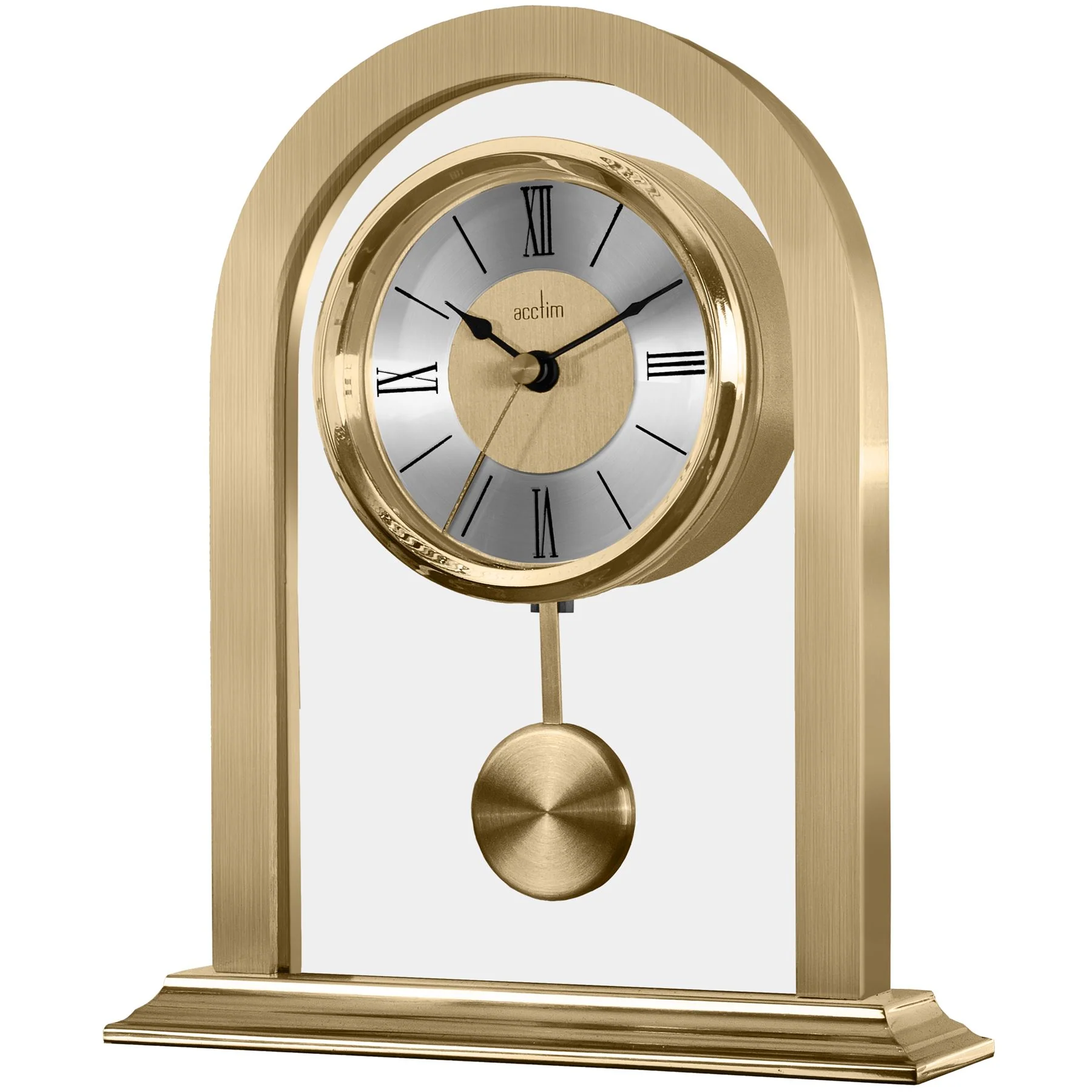 Acctim Colney Pendulum Mantel Clock in Gold - Image 2