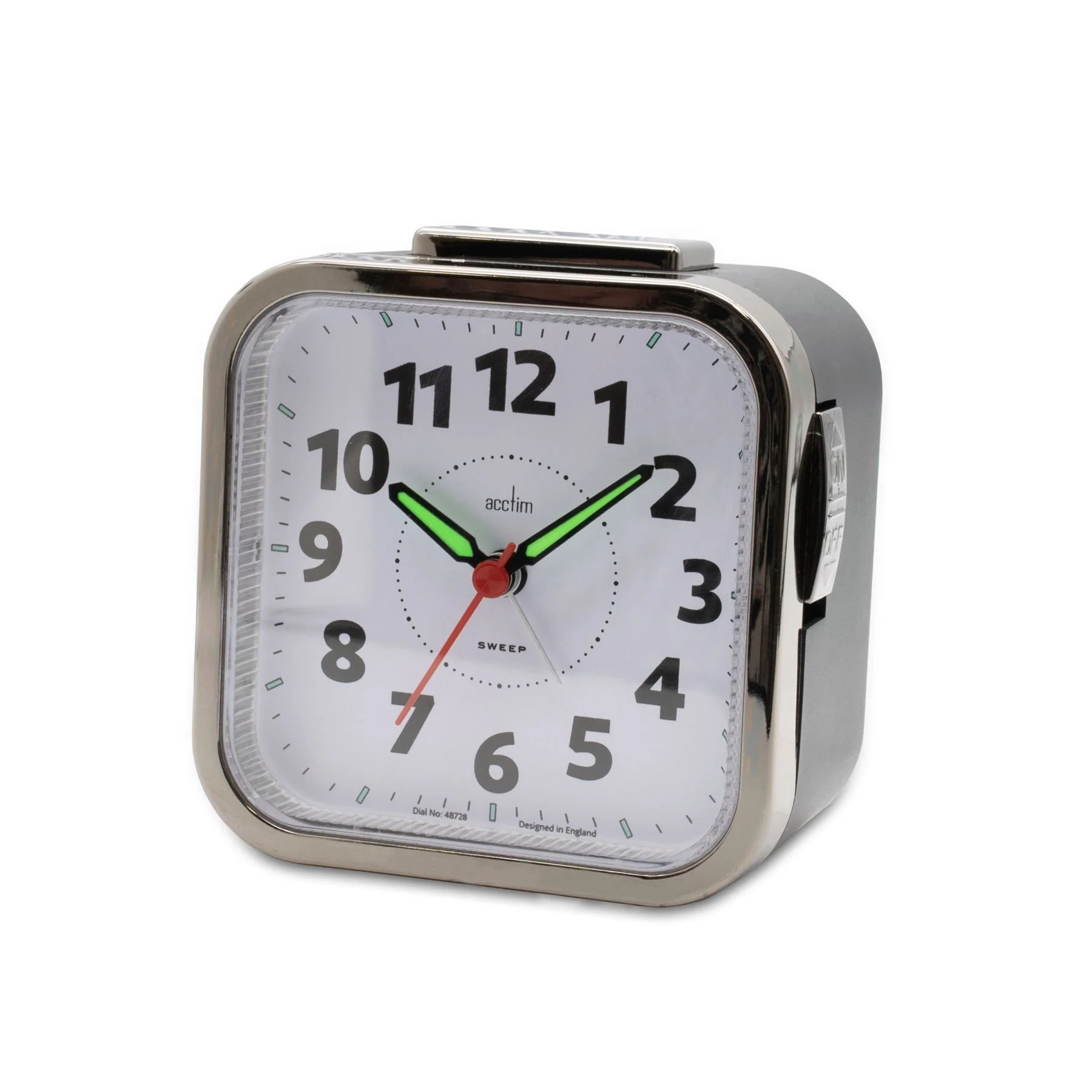 Acctim Otis Square Faced Analogue Alarm Clock - Image 11