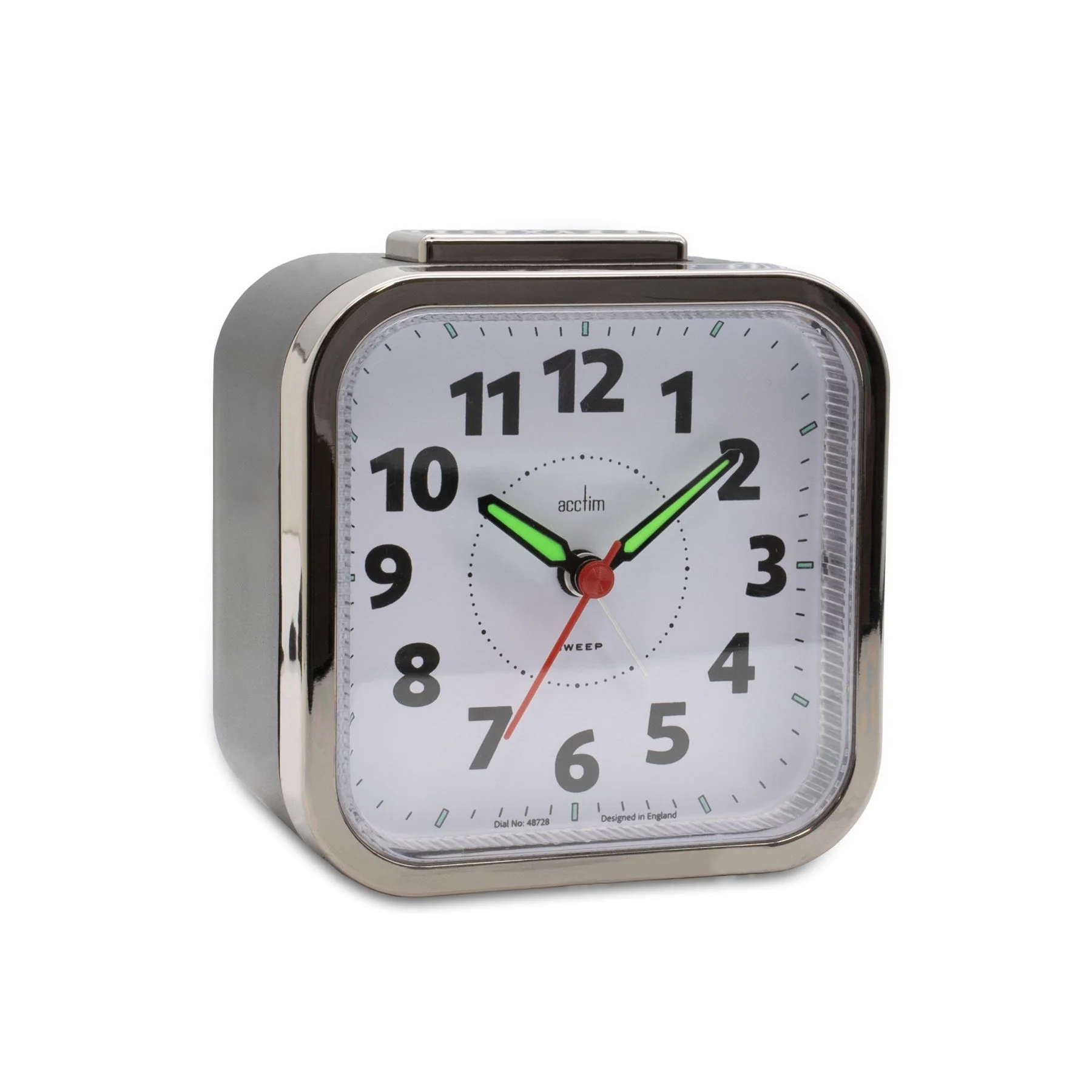 Acctim Otis Square Faced Analogue Alarm Clock - Image 12