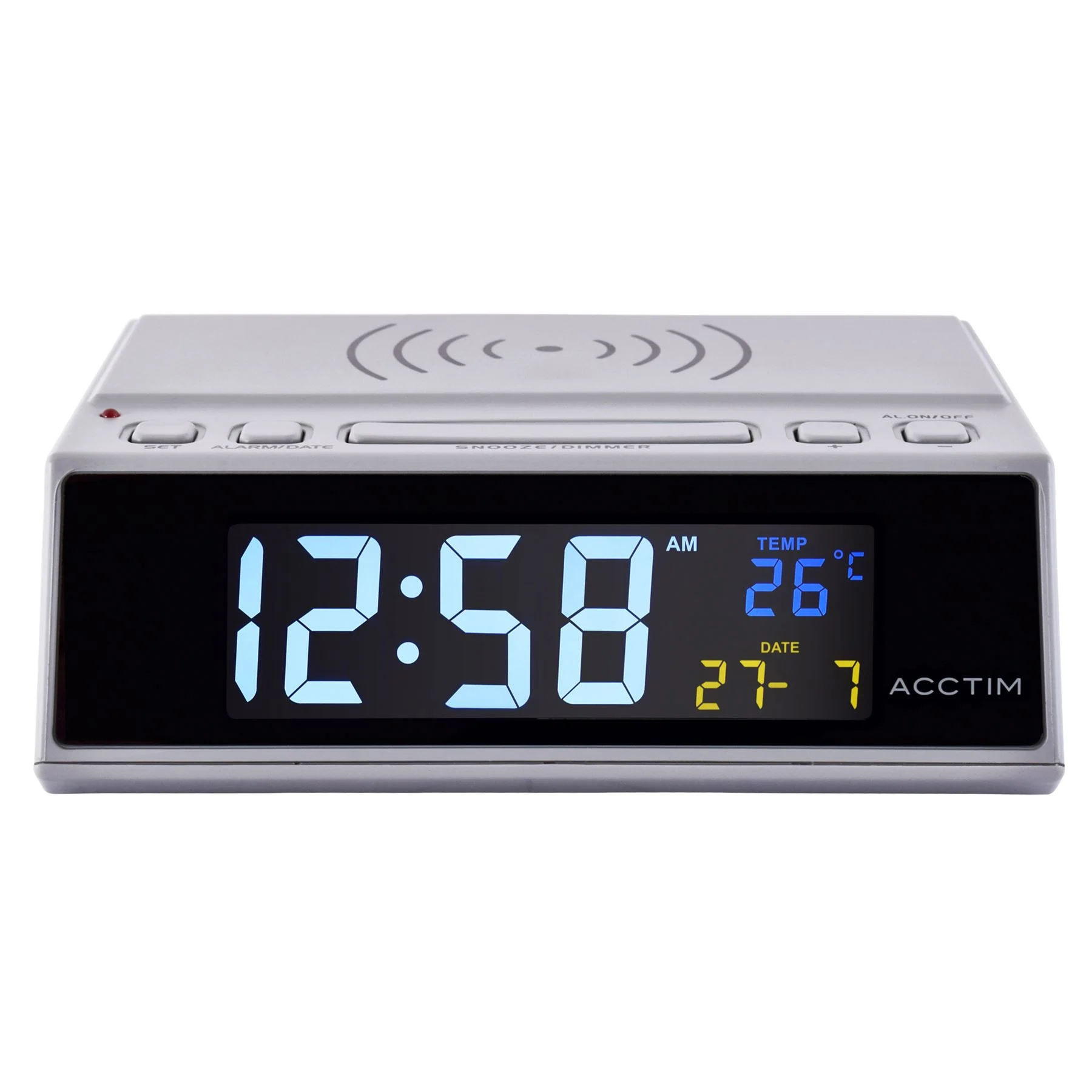 Acctim Pigeon Grey Wireless Charger LED Alarm with Smart Connector Grey - Image 4
