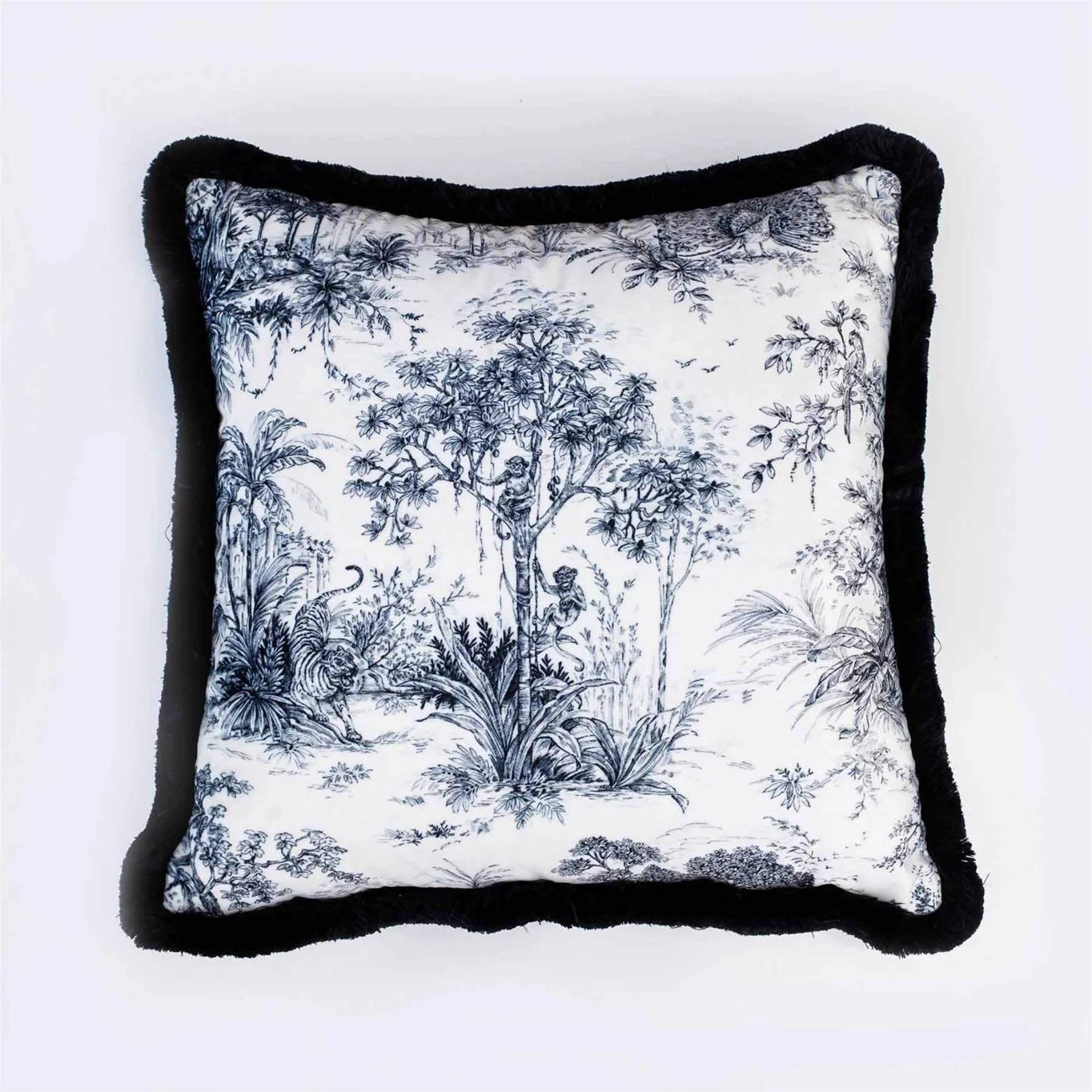 Ada Wall Black Tropical Forest Cushion