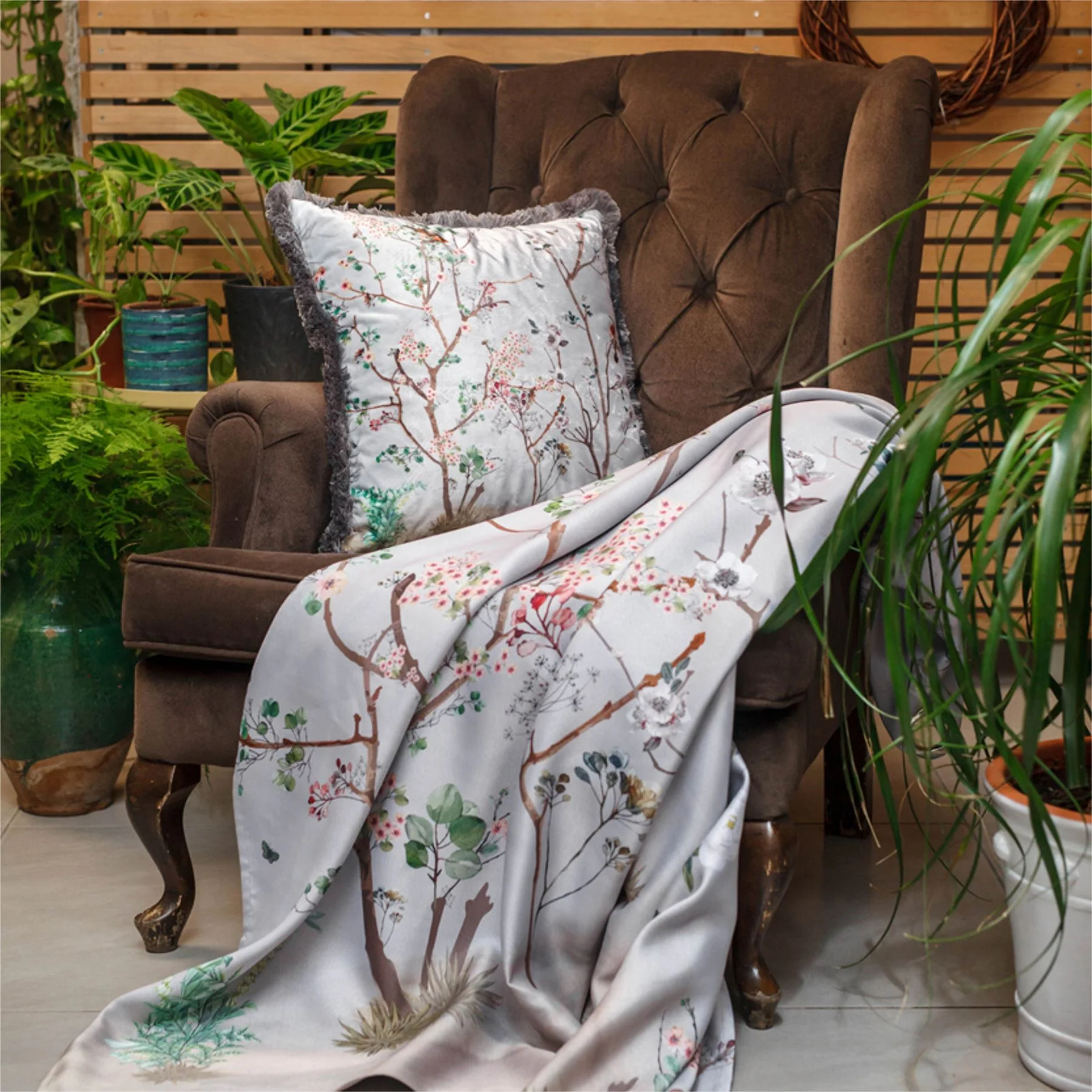 Ada Wall Grey Trees Cushion - Image 2
