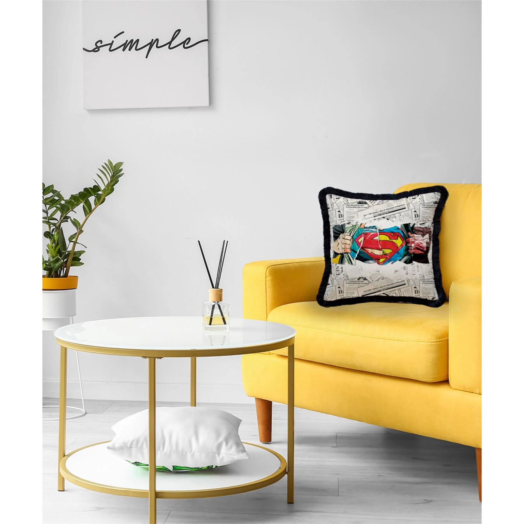 Ada Wall Superman Newspaper Cushion - Image 2