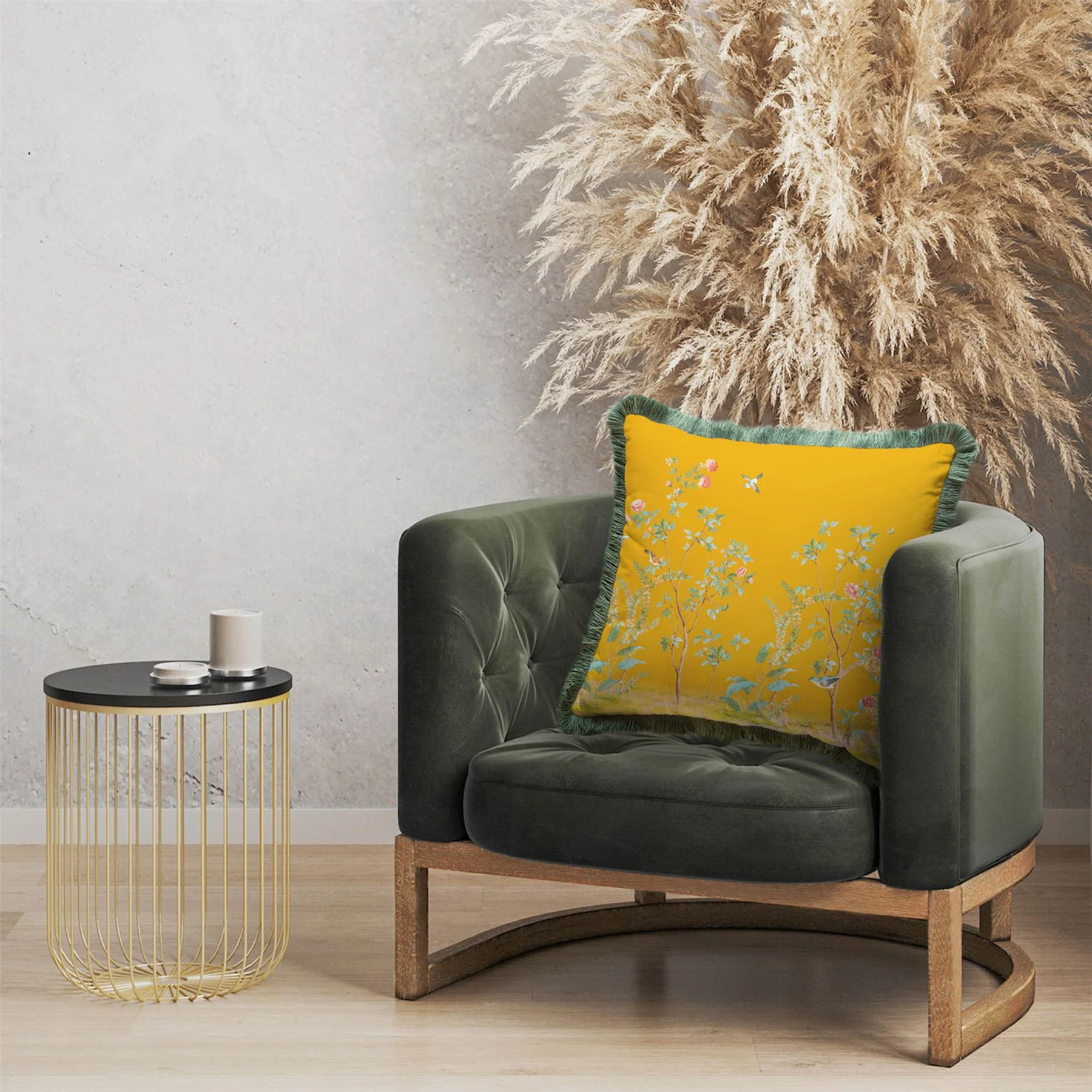 Ada Wall Yellow Flowers Cushion - Image 2