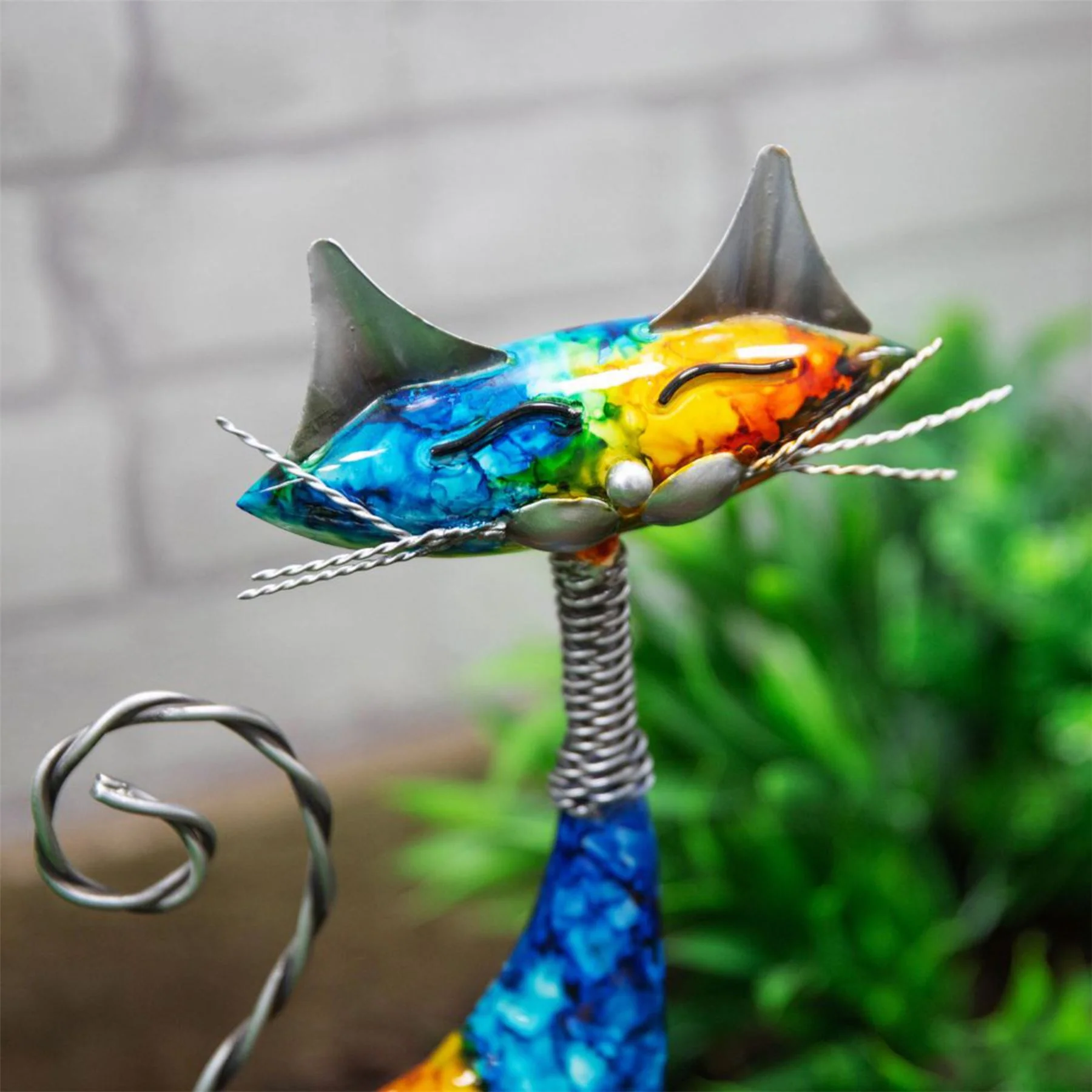 Country Living Hand Painted Metal Indoor / Outdoor Cat Ornament - Image 17