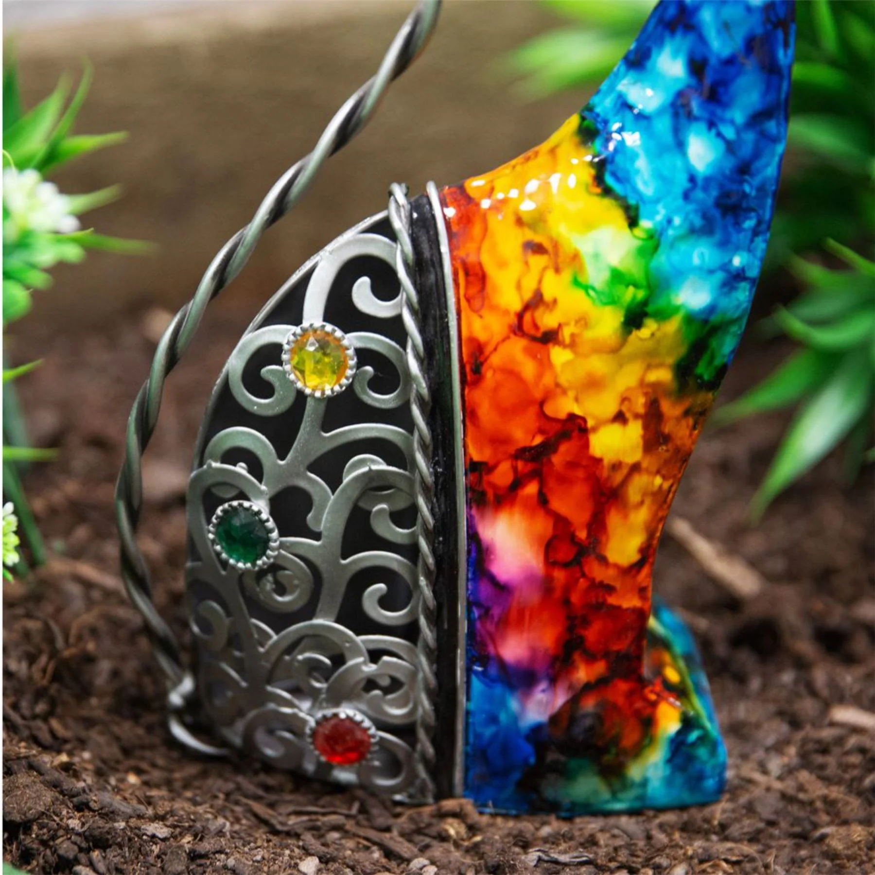 Country Living Hand Painted Metal Indoor / Outdoor Cat Ornament - Image 18