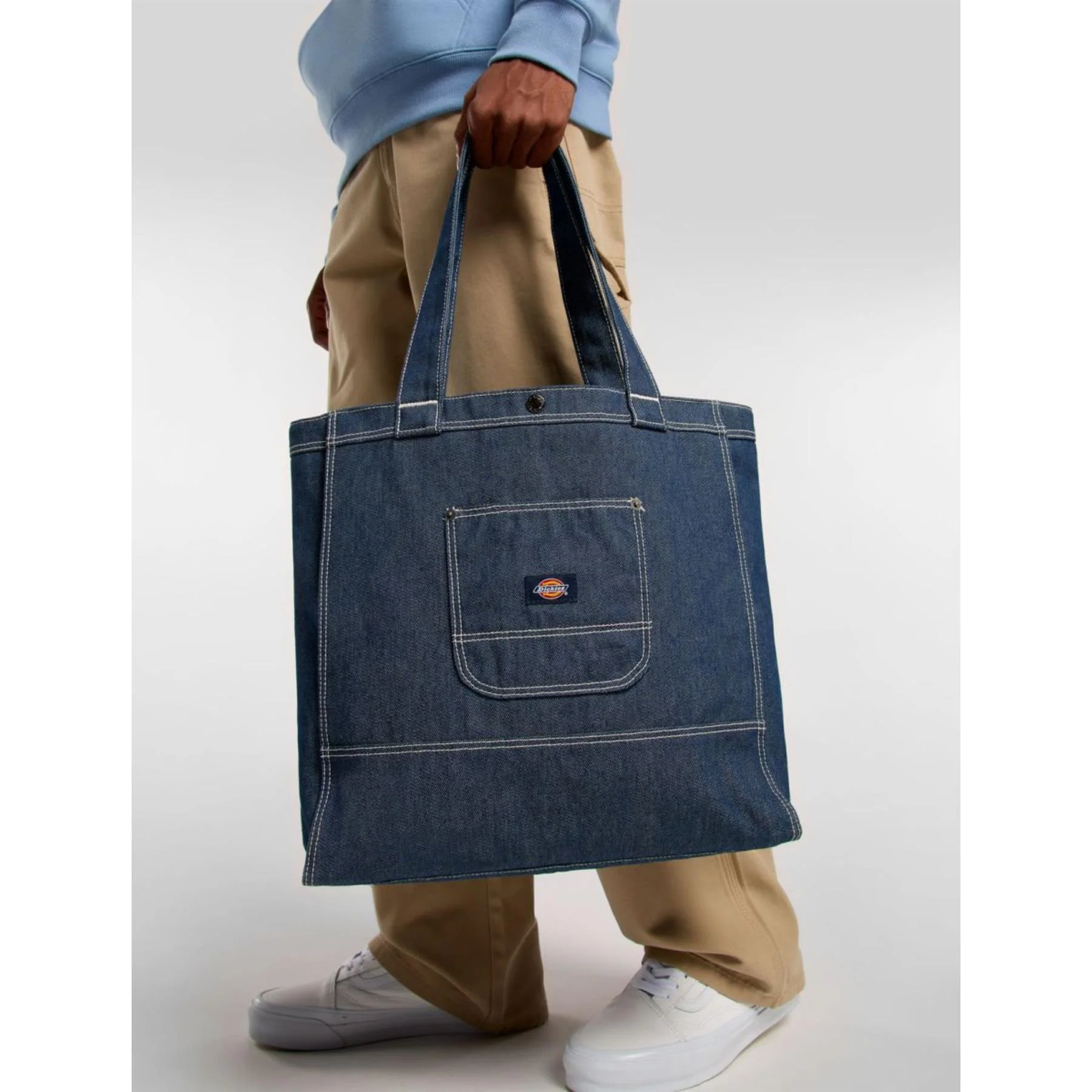 Dickies Rinsed Denim Blue Tote Bag - Image 5