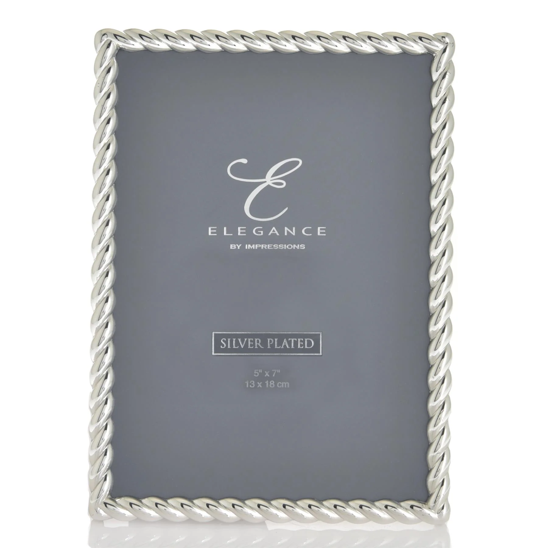 Elegance by Impressions Silver Plated Rope Twist Photo Frame with Gift Box - Image 7