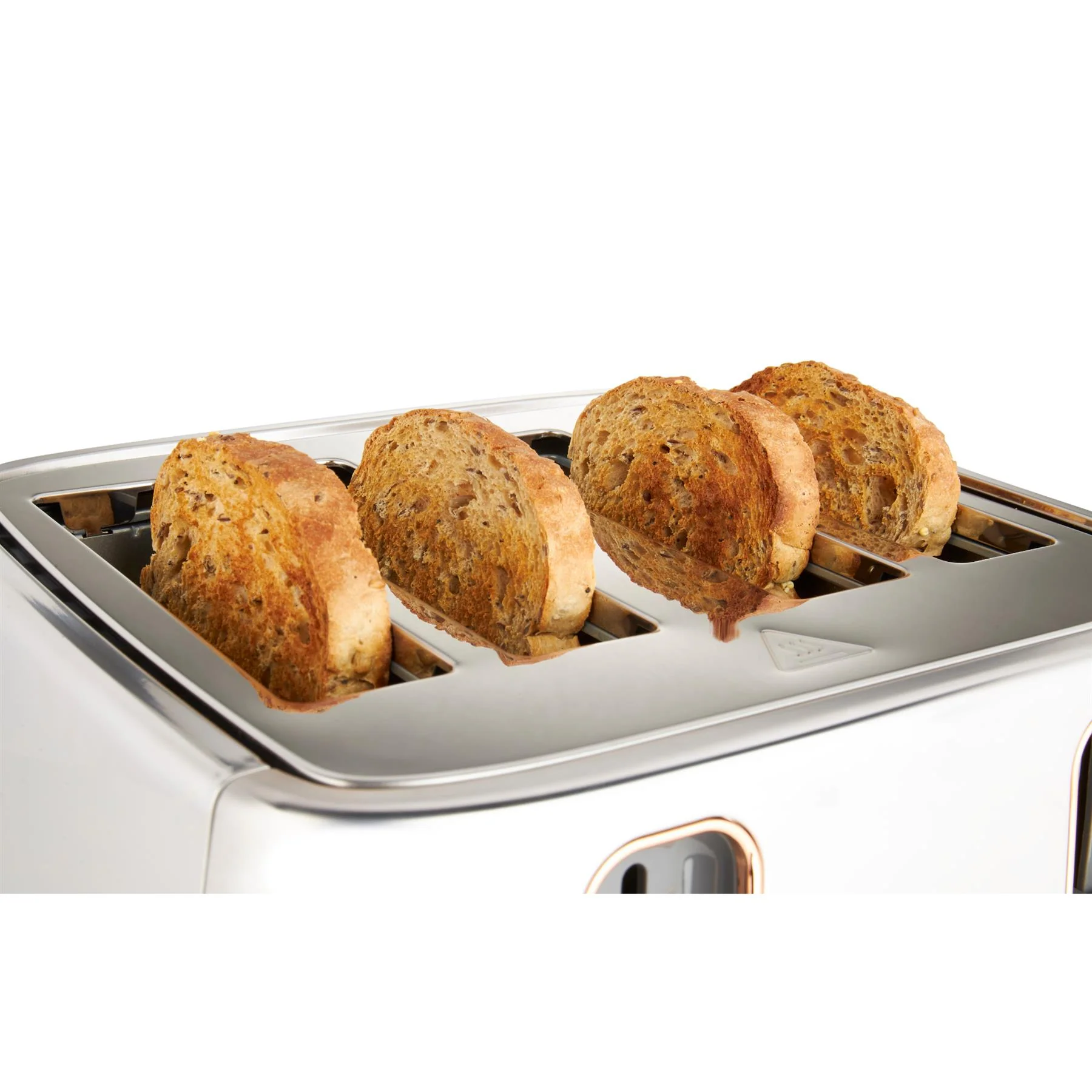 Haden Dorchester Chrome & Rose Gold 4 Slice Toaster - Image 2