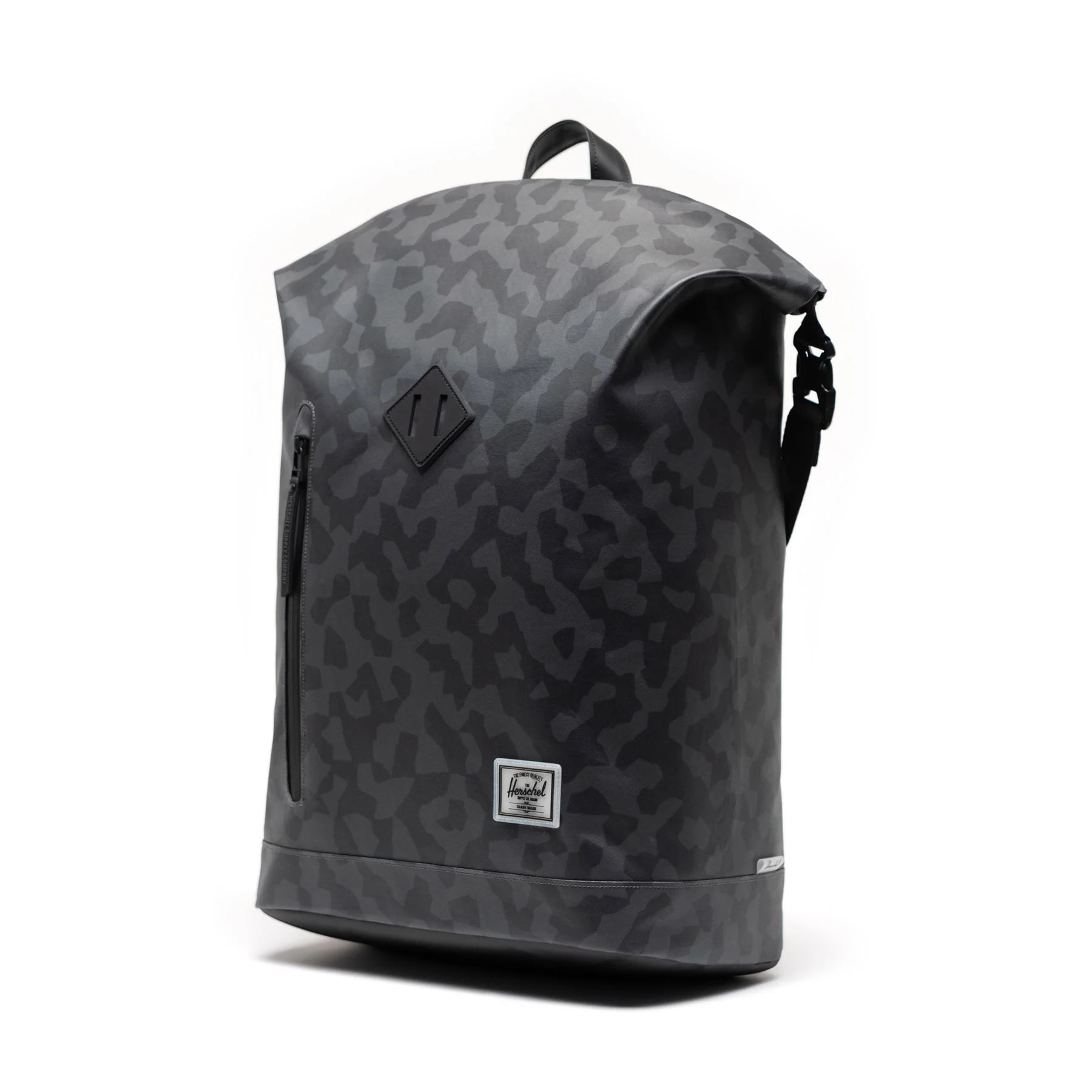 Herschel Roll Top Coated Backpack - Image 4