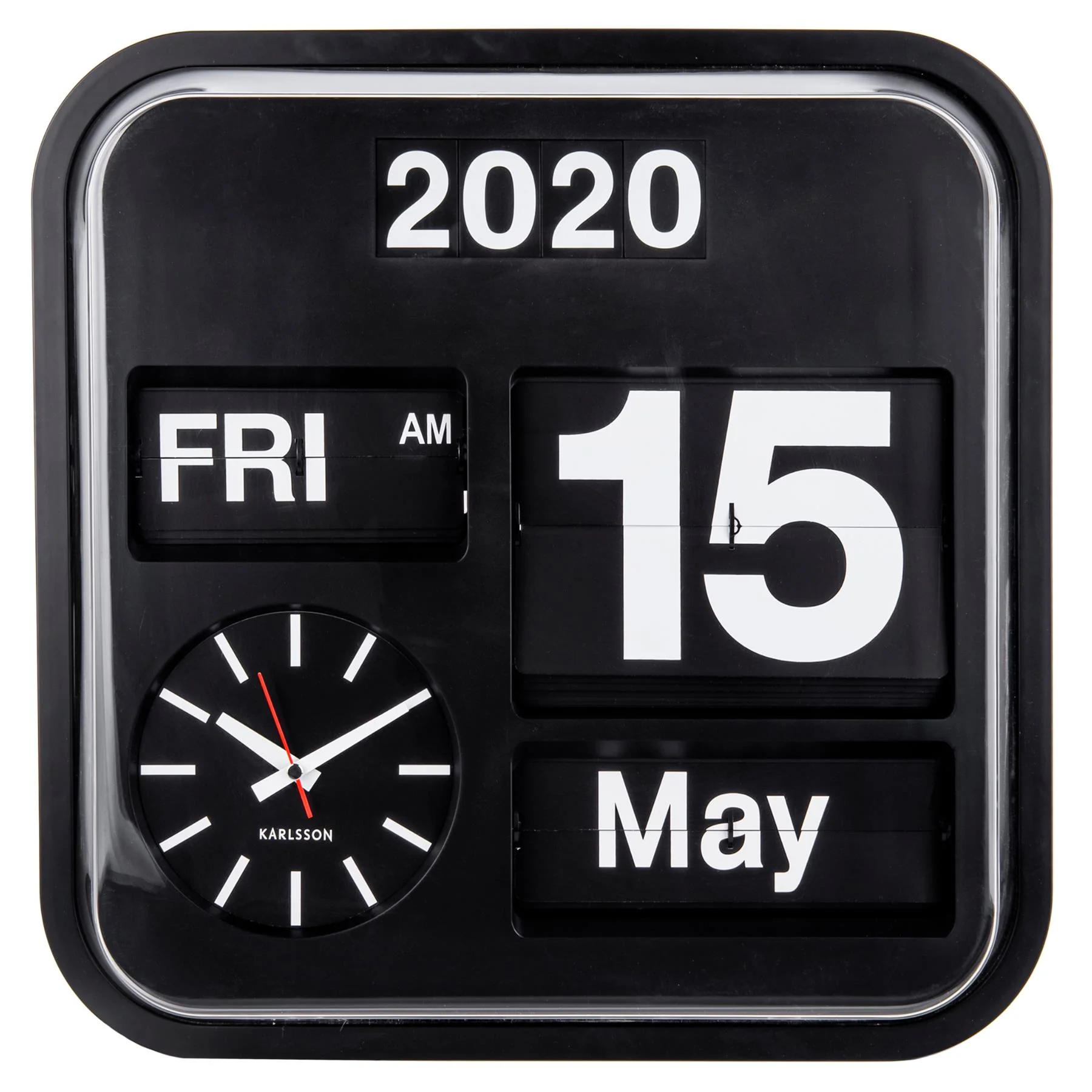 Karlsson Big Flip 43cm Square Retro Wall Clock - Image 6