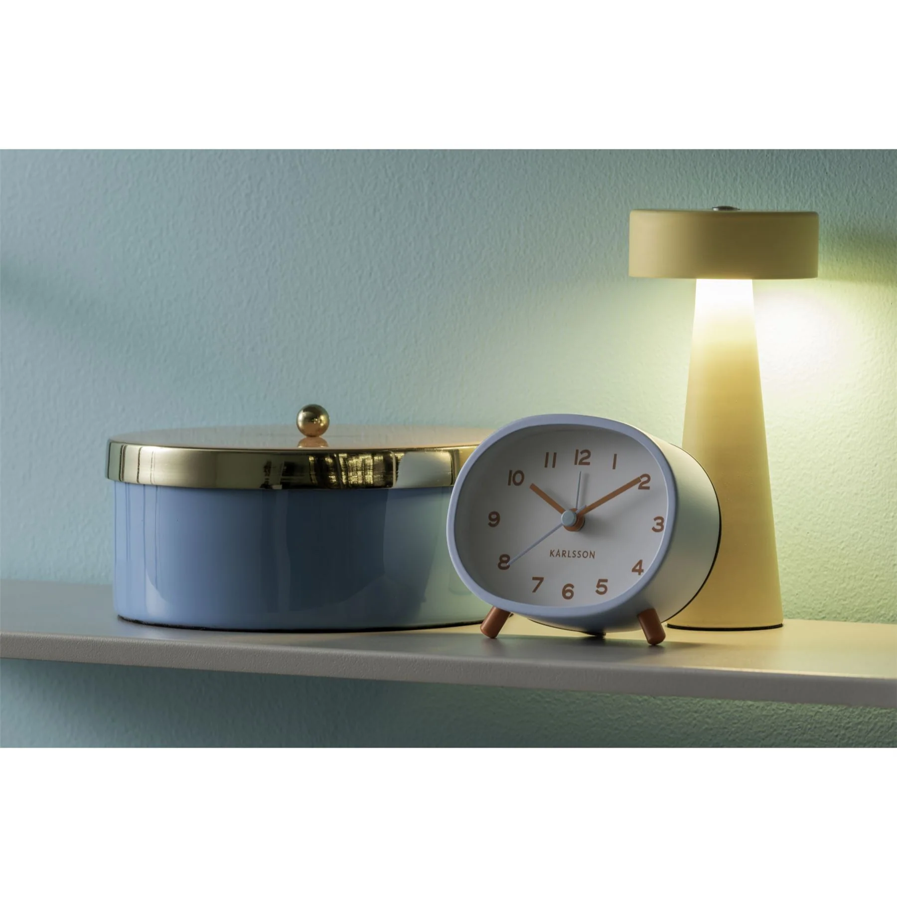 Karlsson Cheeky Oval Sweep Movement Alarm Clock - Image 11