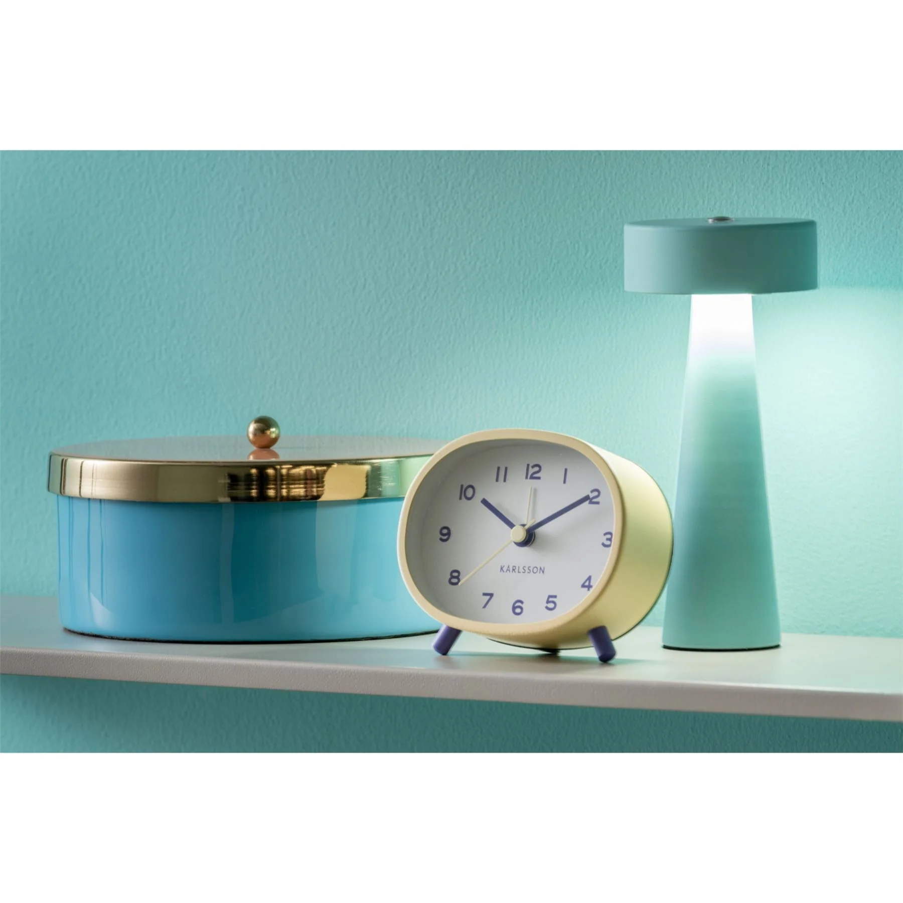 Karlsson Cheeky Oval Sweep Movement Alarm Clock - Image 17