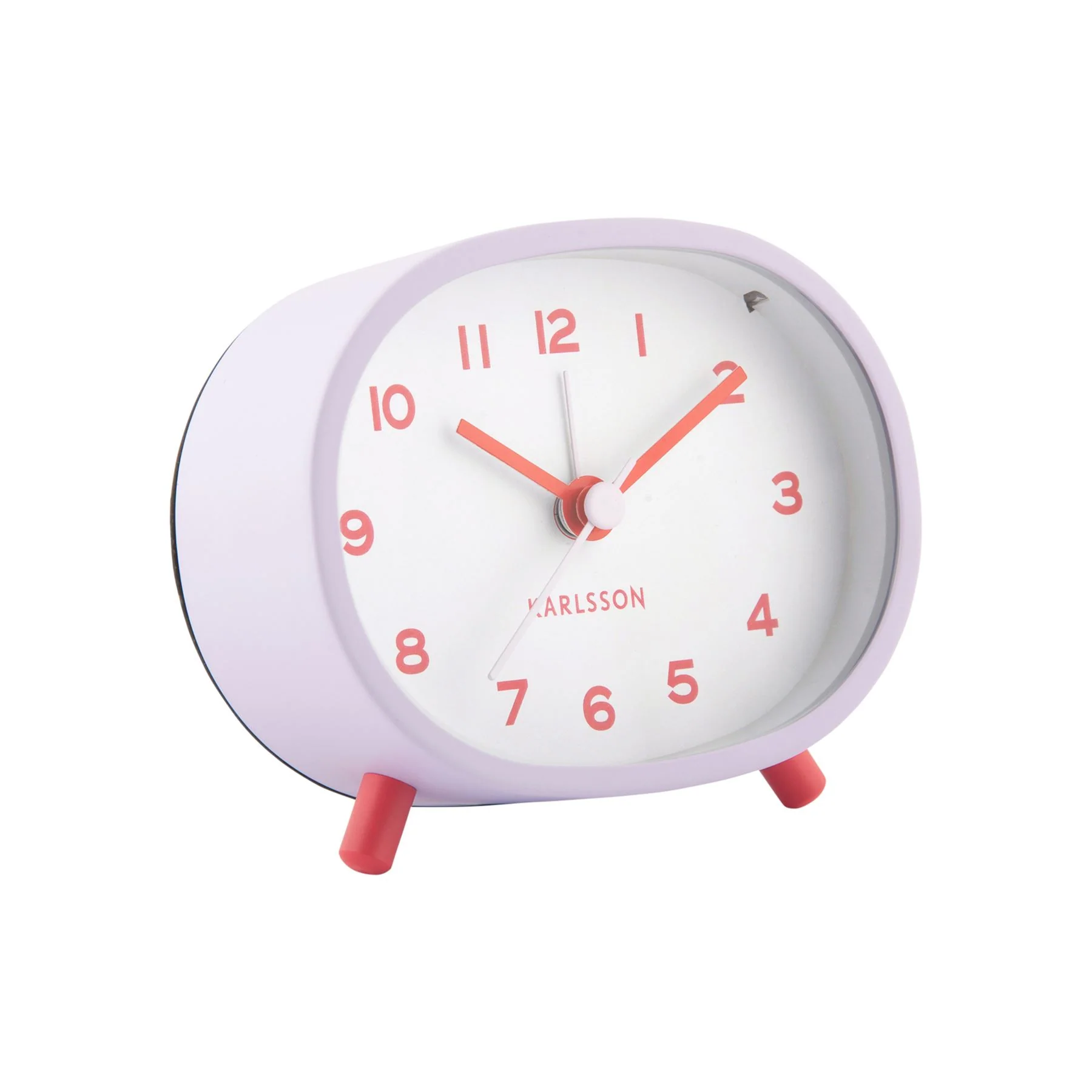Karlsson Cheeky Oval Sweep Movement Alarm Clock - Image 2