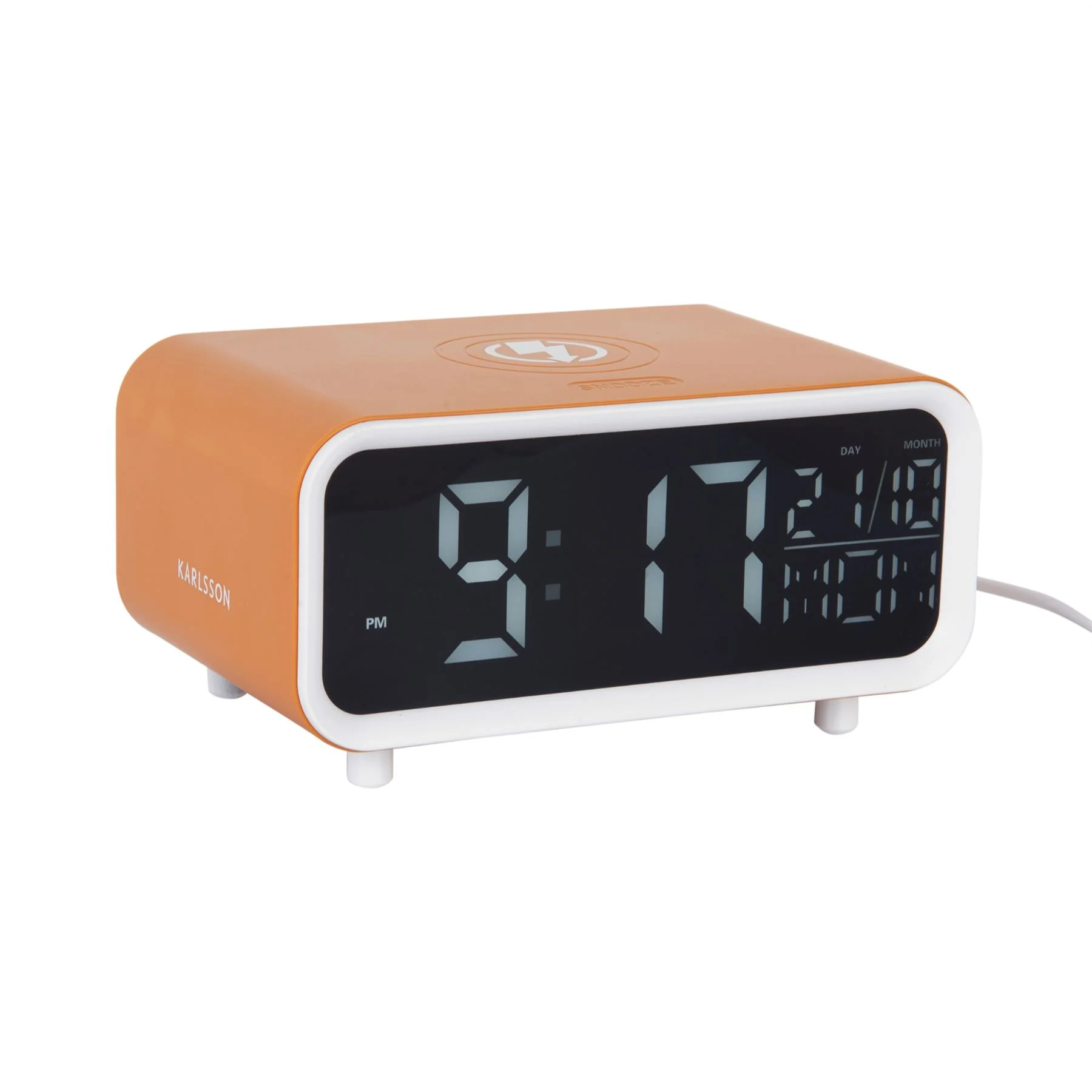 Karlsson Chunky LED Wireless Phone Charging Alarm Clock - Image 2