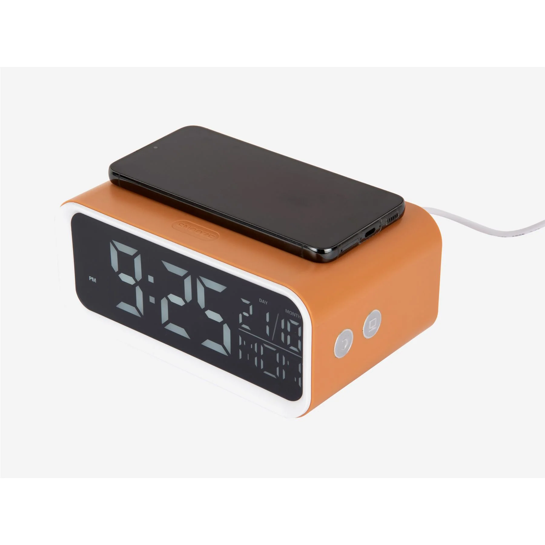 Karlsson Chunky LED Wireless Phone Charging Alarm Clock - Image 4