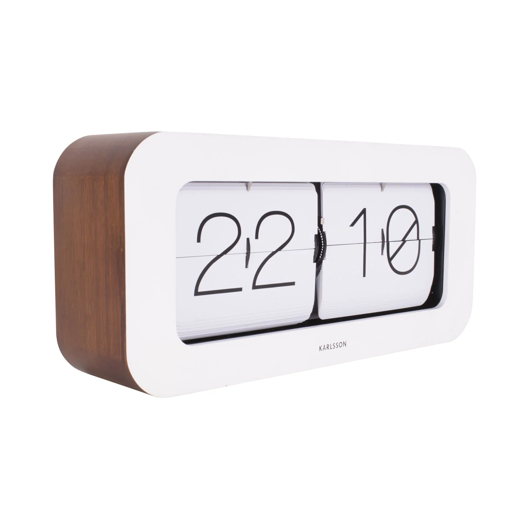 Karlsson Matiz Bamboo Wall or Table Flip Clock - Image 7