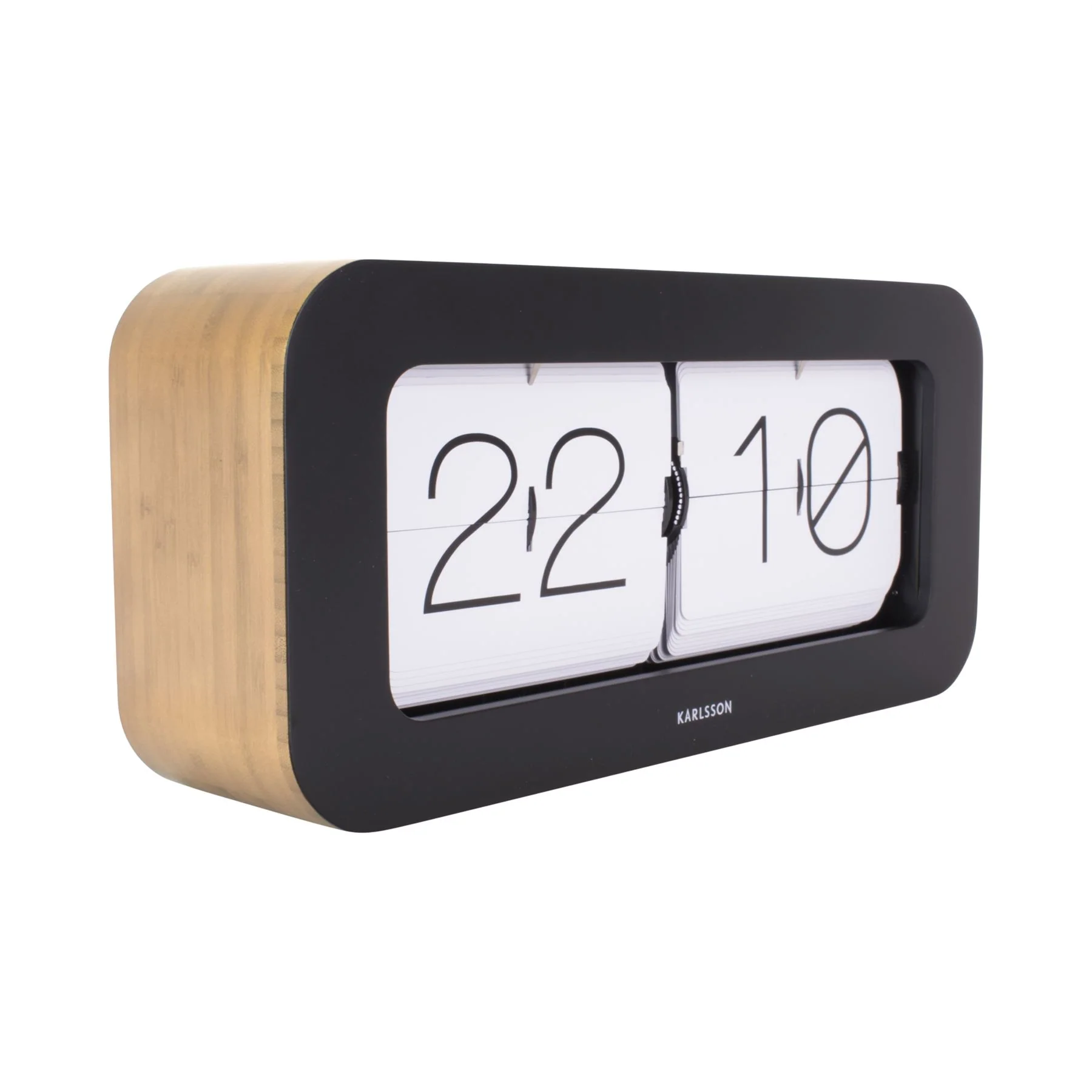 Karlsson Matiz Bamboo Wall or Table Flip Clock - Image 8