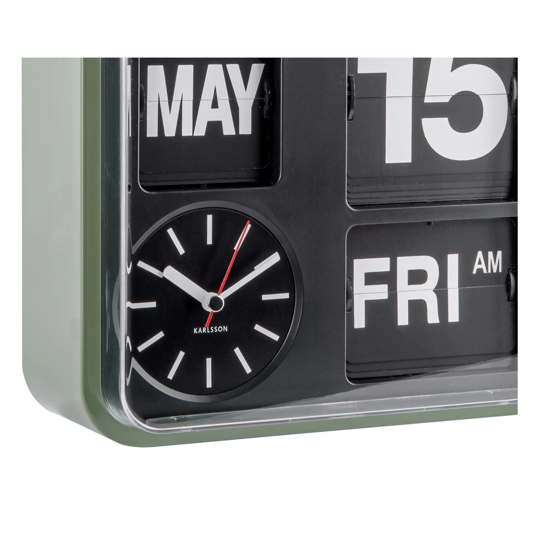 Karlsson Mini Flip 24.5cm Square Retro Wall Clock - Image 18
