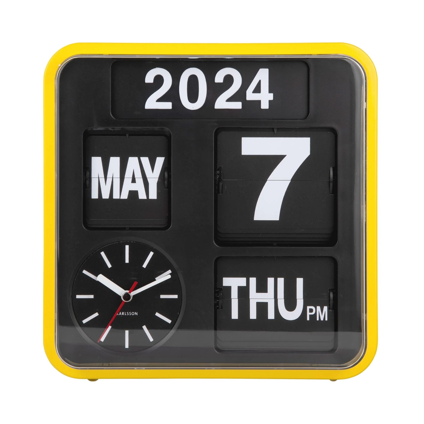 Karlsson Mini Flip 24.5cm Square Retro Wall Clock - Image 3