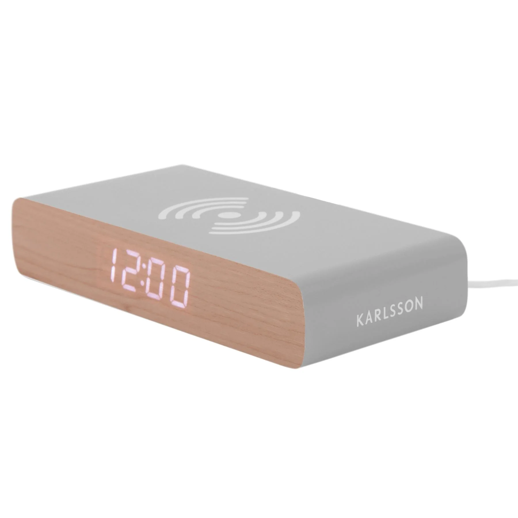 Karlsson Retro Flat Led Wireless Charging Alarm Clock - Image 12