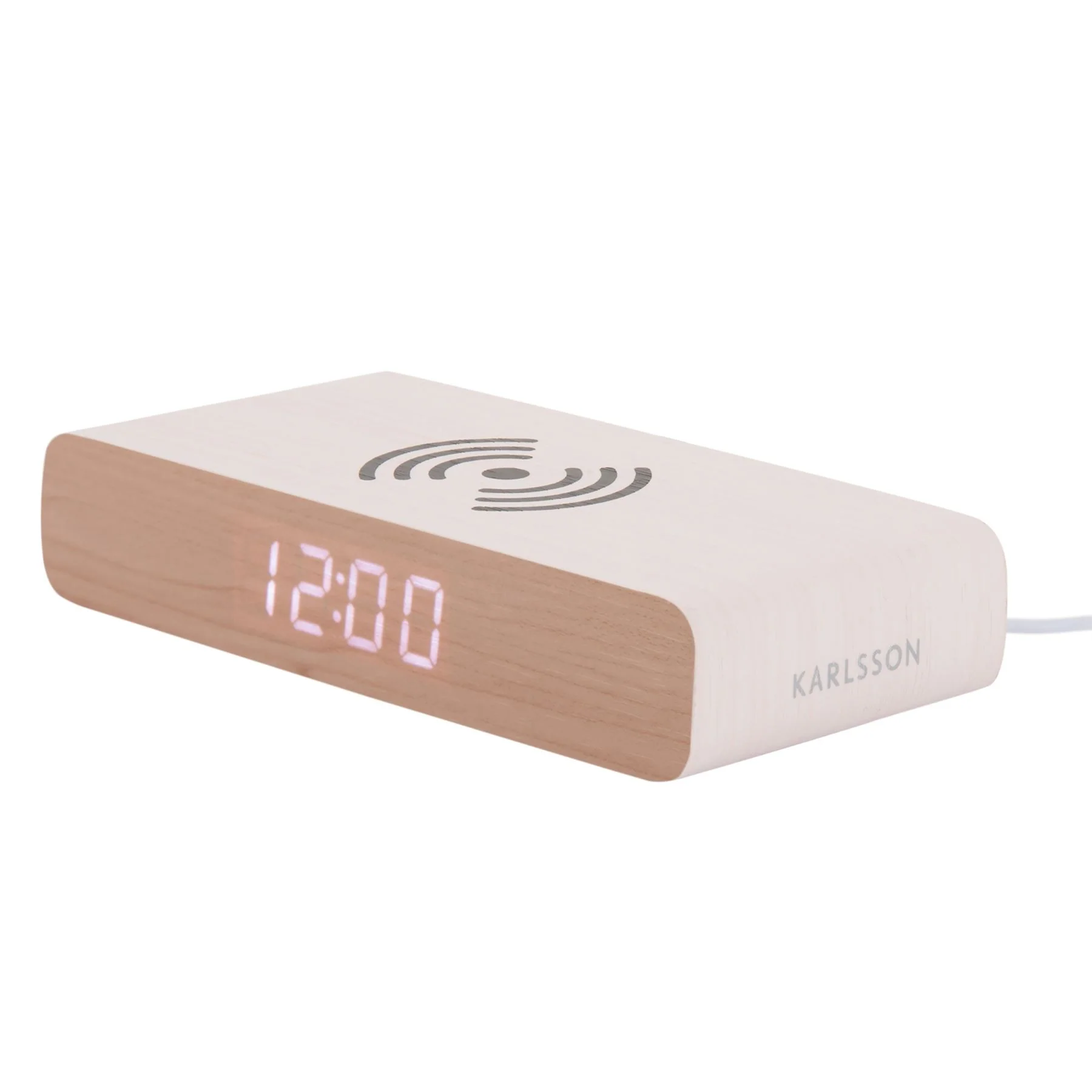 Karlsson Retro Flat Led Wireless Charging Alarm Clock - Image 15