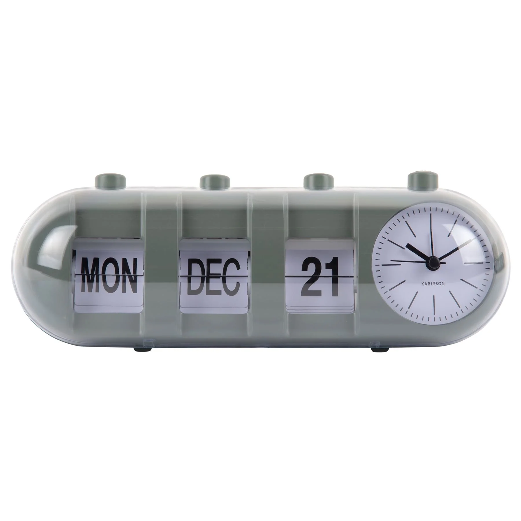 Karlsson Retro Tube Calendar Flip Alarm Clock - Image 11