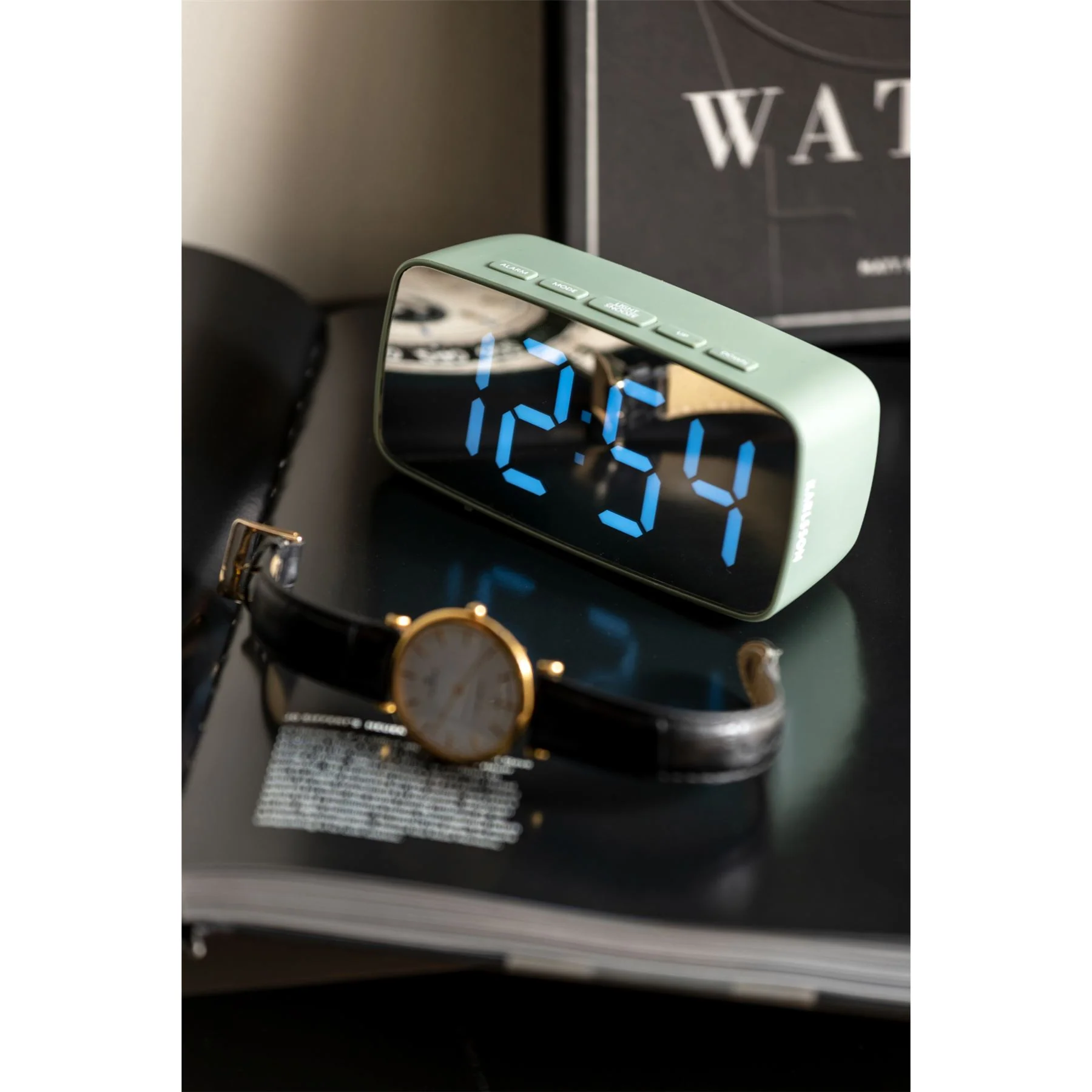 Karlsson Silver Mirror LED Alarm Clock - Image 10
