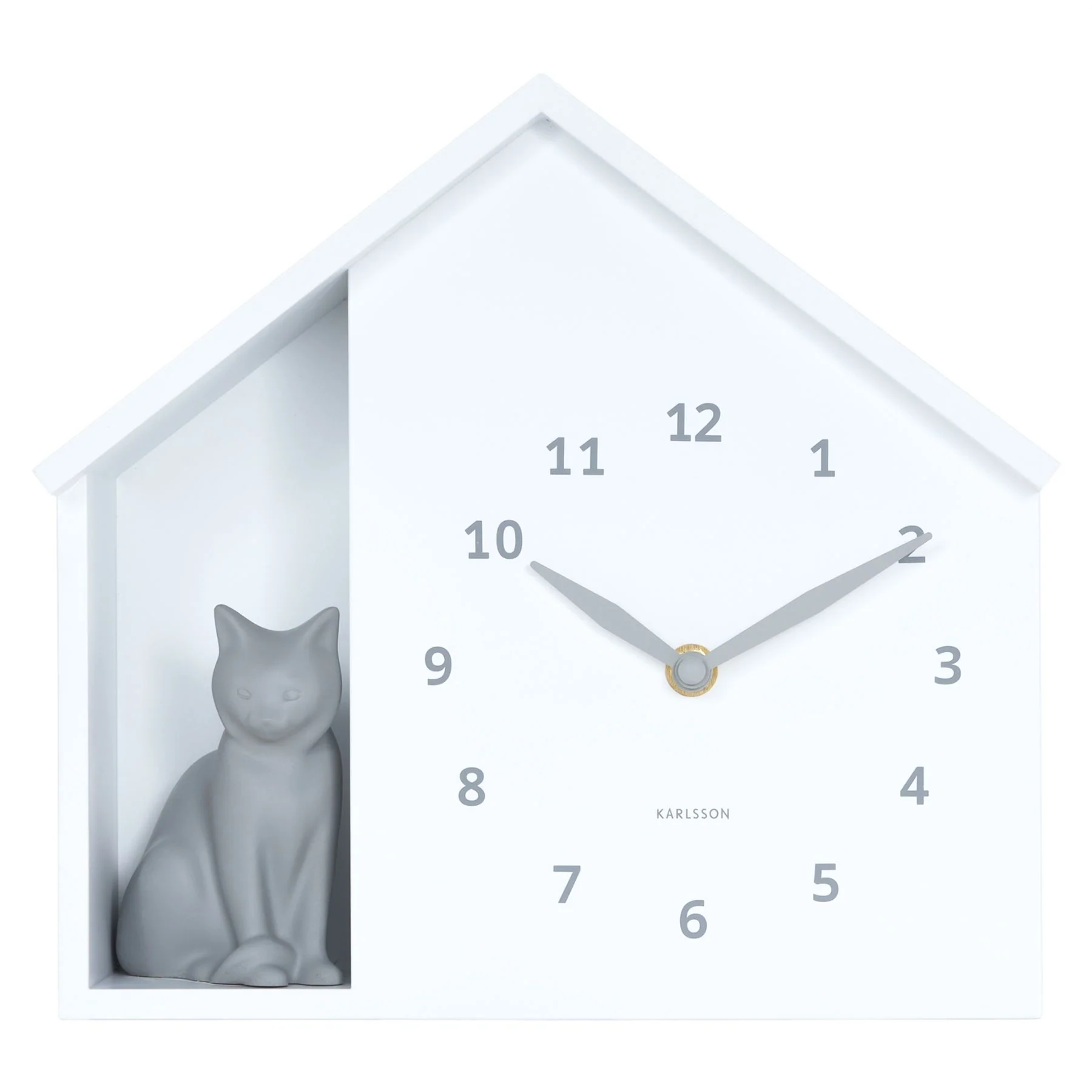 Karlsson Sitting Cat Meowing Wall Clock - Image 6