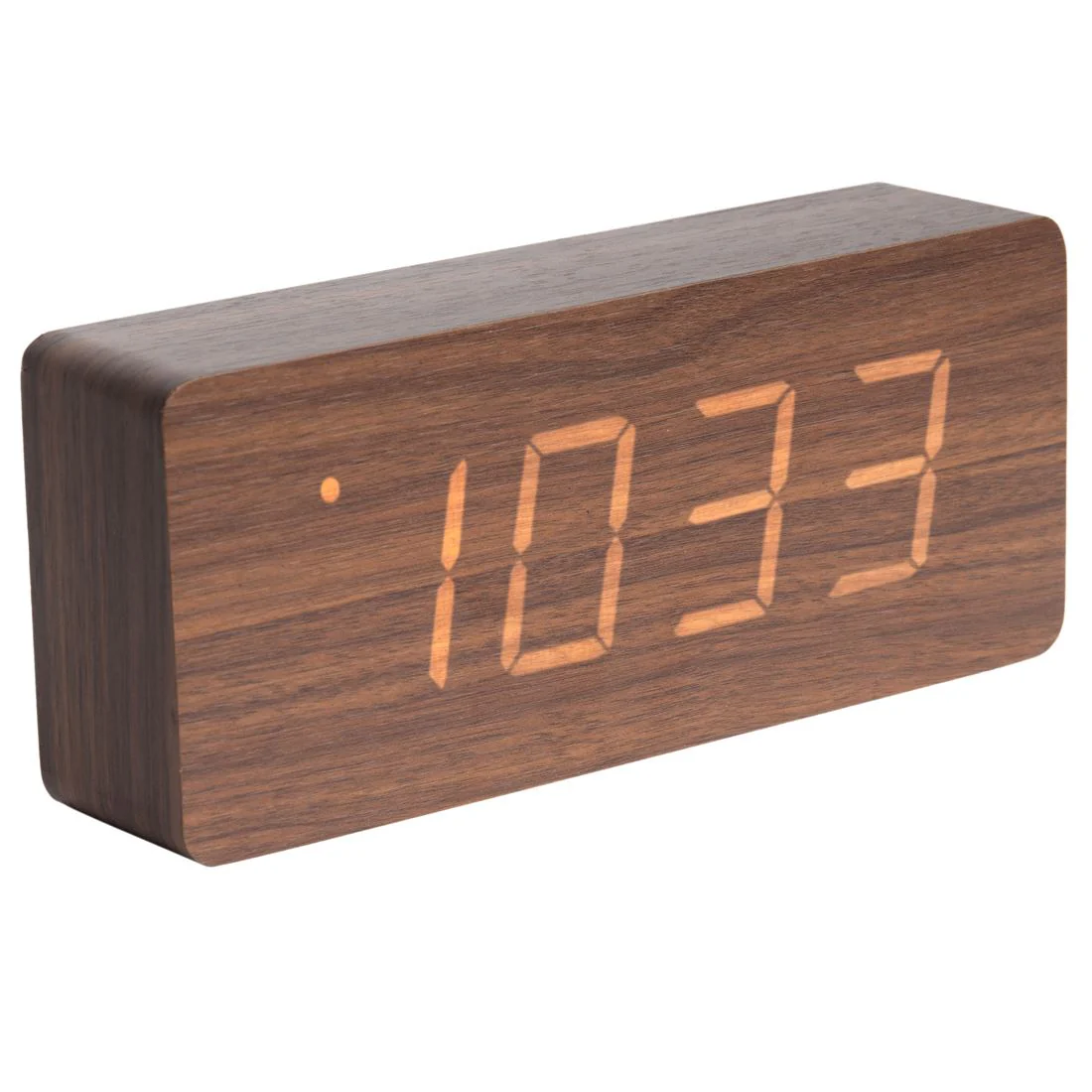 Karlsson Tube Wood Veneer Alarm Clock - Image 4