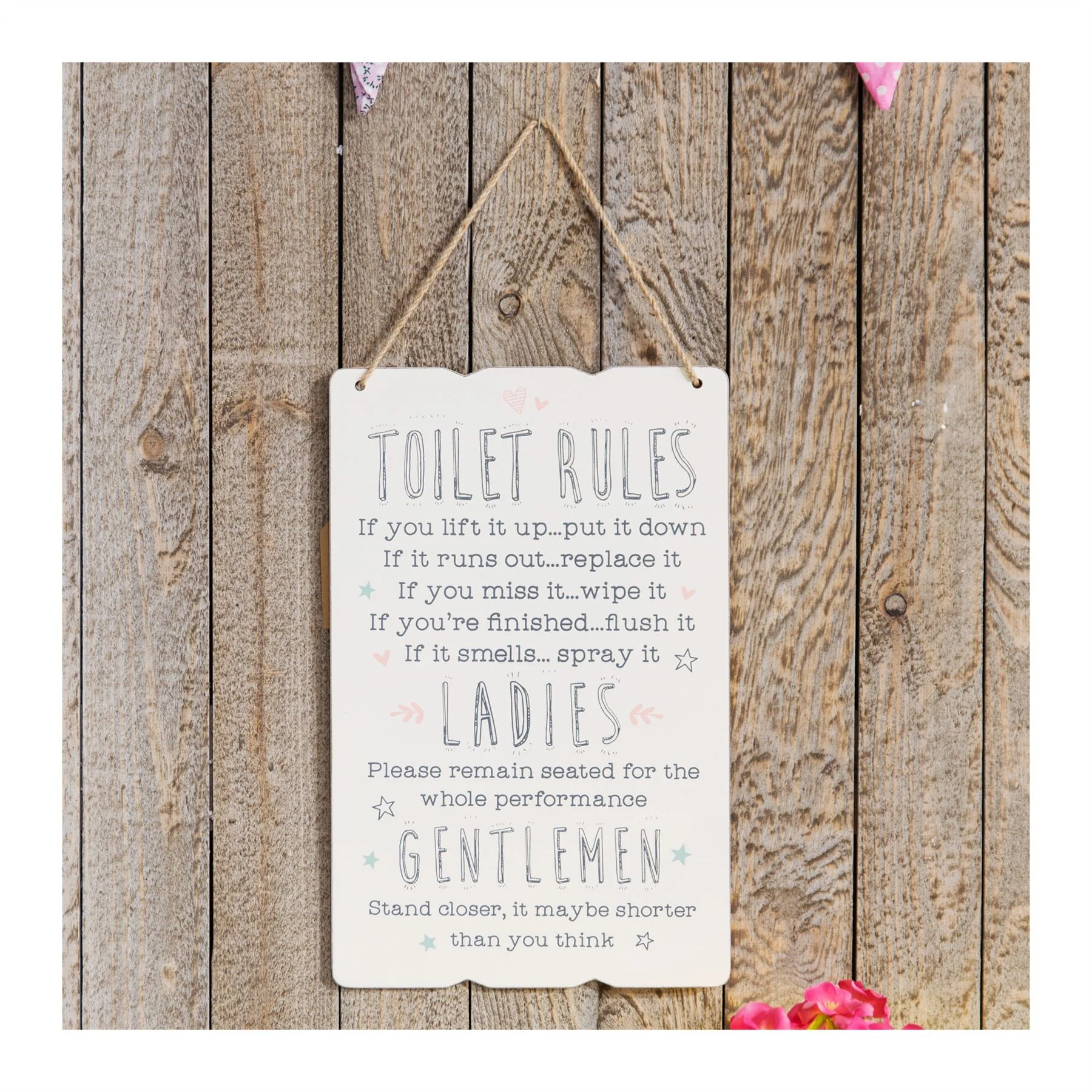 Love Life Rules Hanging Plaque - Image 5
