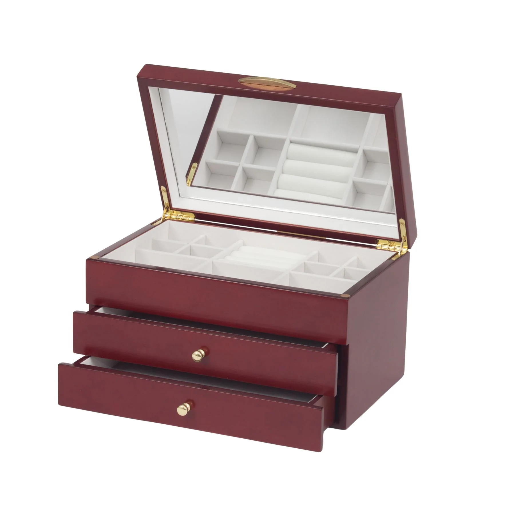 Mele & Co Delyth Wooden Jewellery Box Walnut Finish Jewel Case