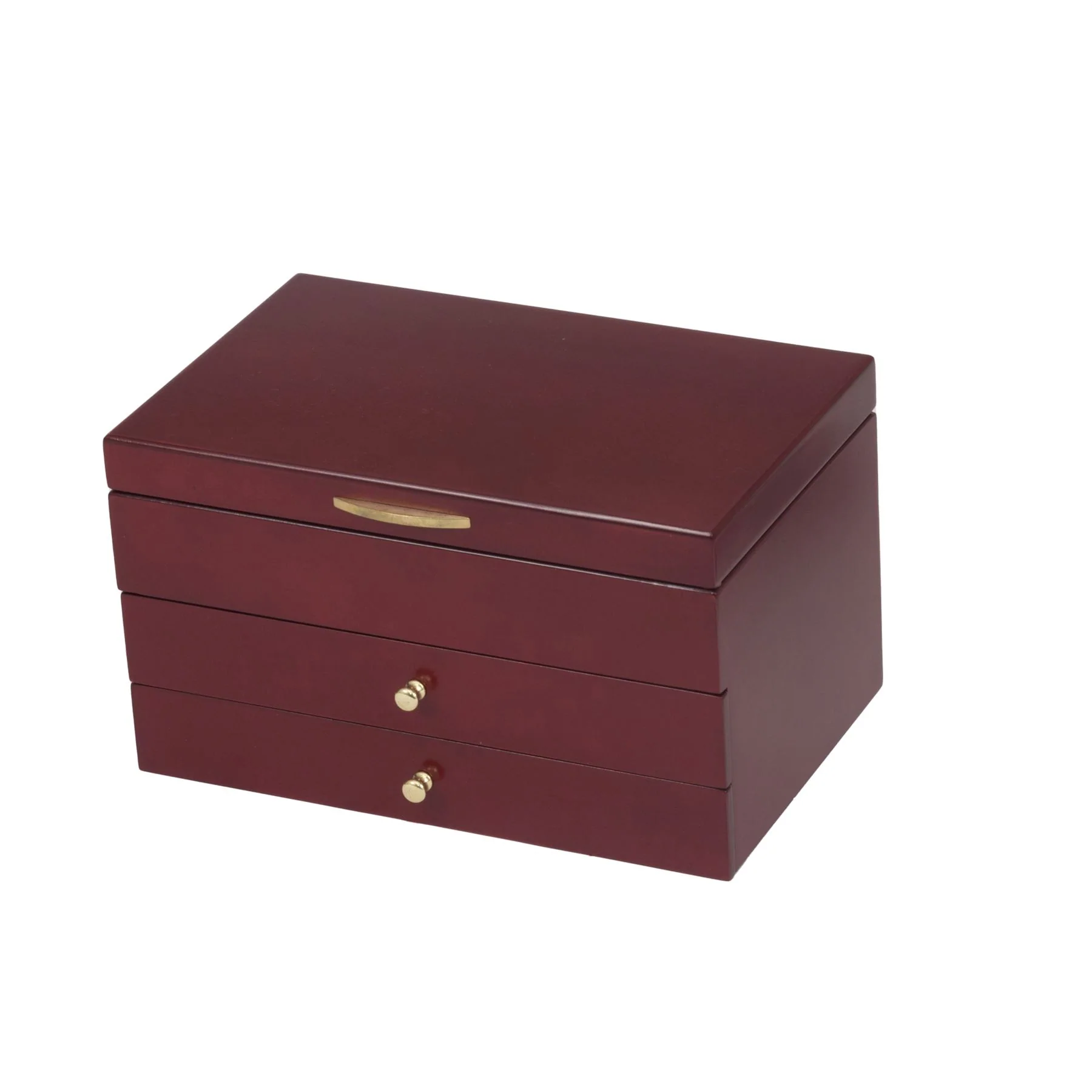 Mele & Co Delyth Wooden Jewellery Box Walnut Finish Jewel Case - Image 2