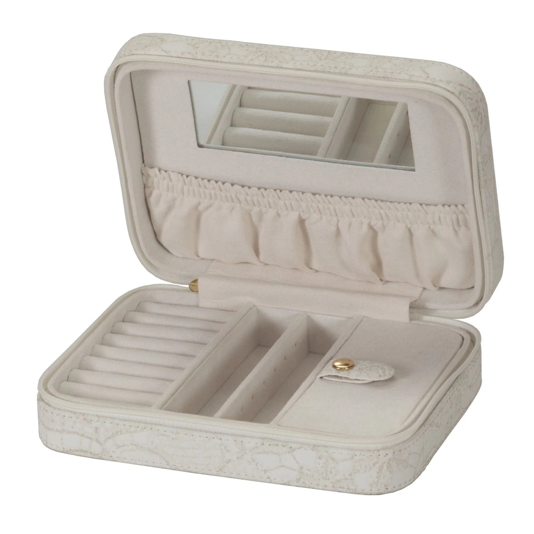 Mele & Co Floral Stitched Zip Around Travel Jewel Case - Image 2