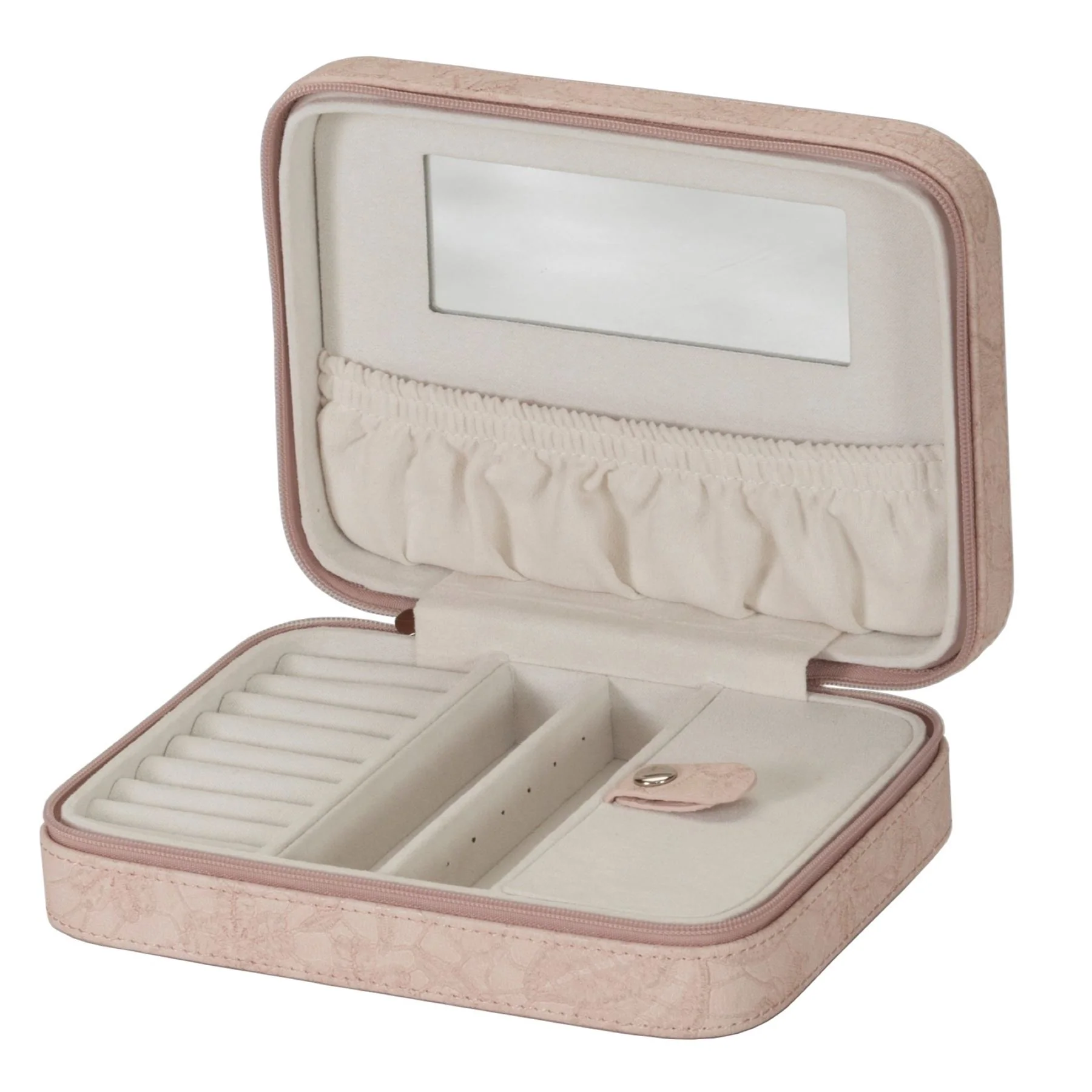 Mele & Co Floral Stitched Zip Around Travel Jewel Case - Image 4