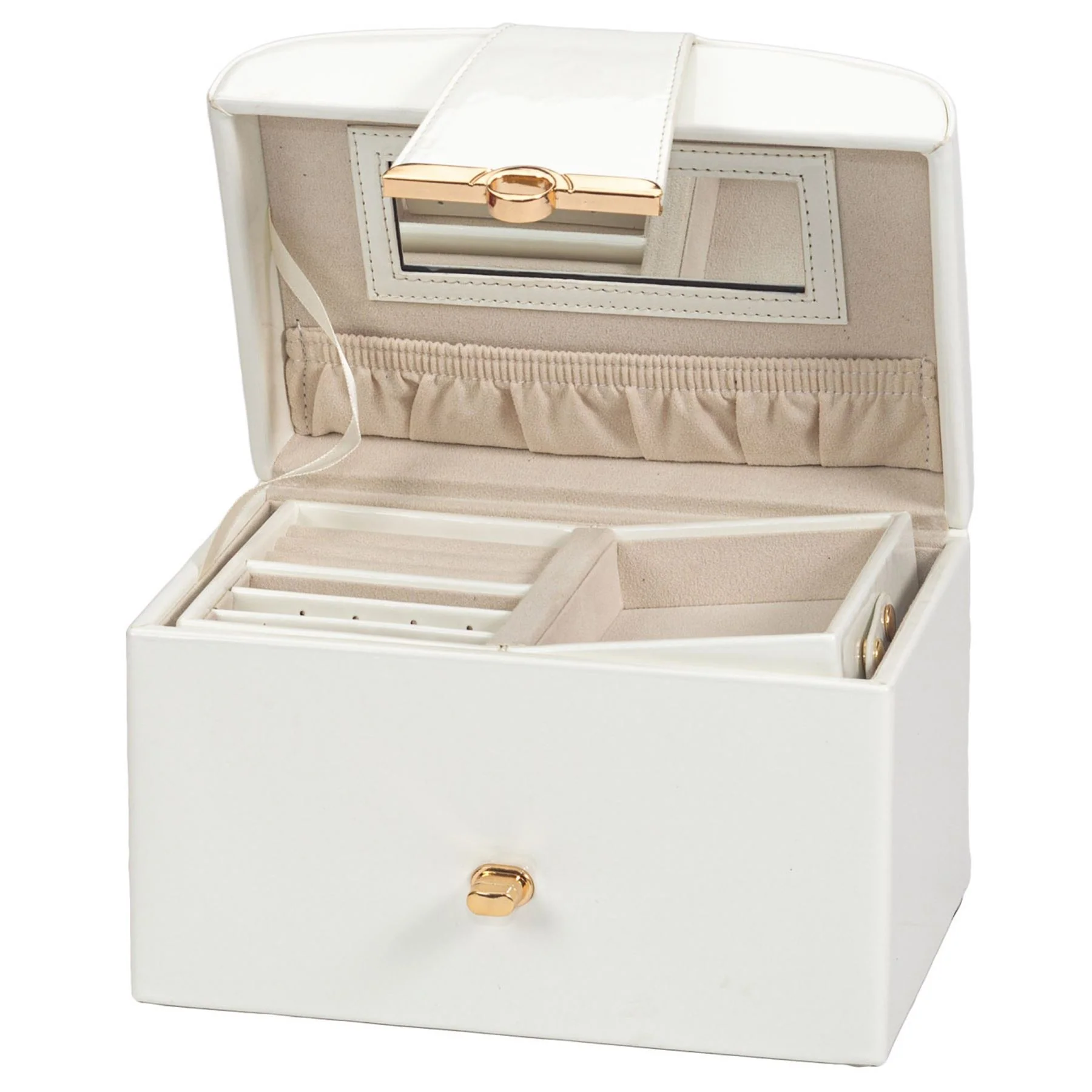 Mele & Co Jewellery Box Patent Finish Dome-Topped Jewel Case - Image 2