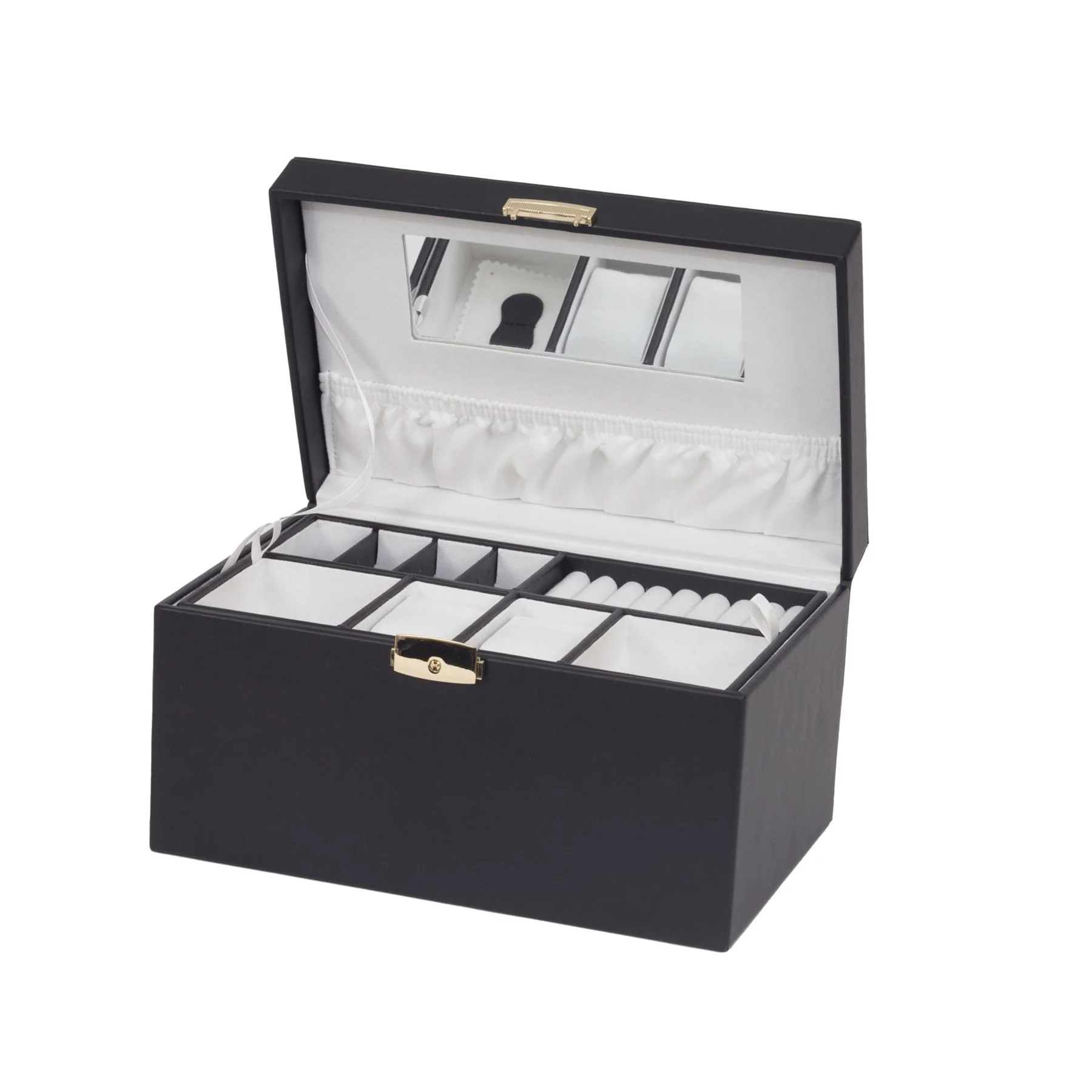 Mele & Co Jewellery Case With Lift-Out Tray, Top Carry Handle & Lockable Jewel Case - Image 11