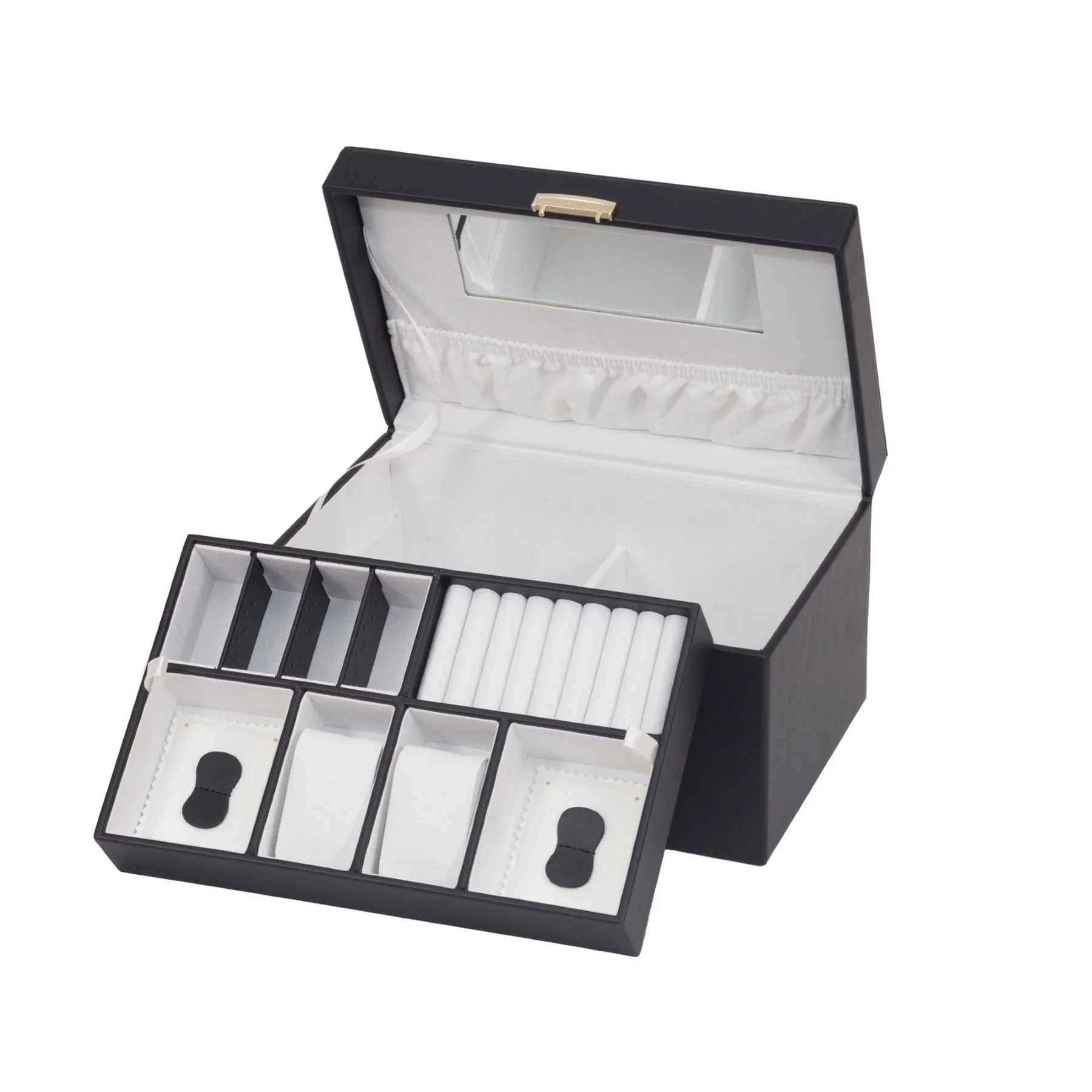 Mele & Co Jewellery Case With Lift-Out Tray, Top Carry Handle & Lockable Jewel Case - Image 9