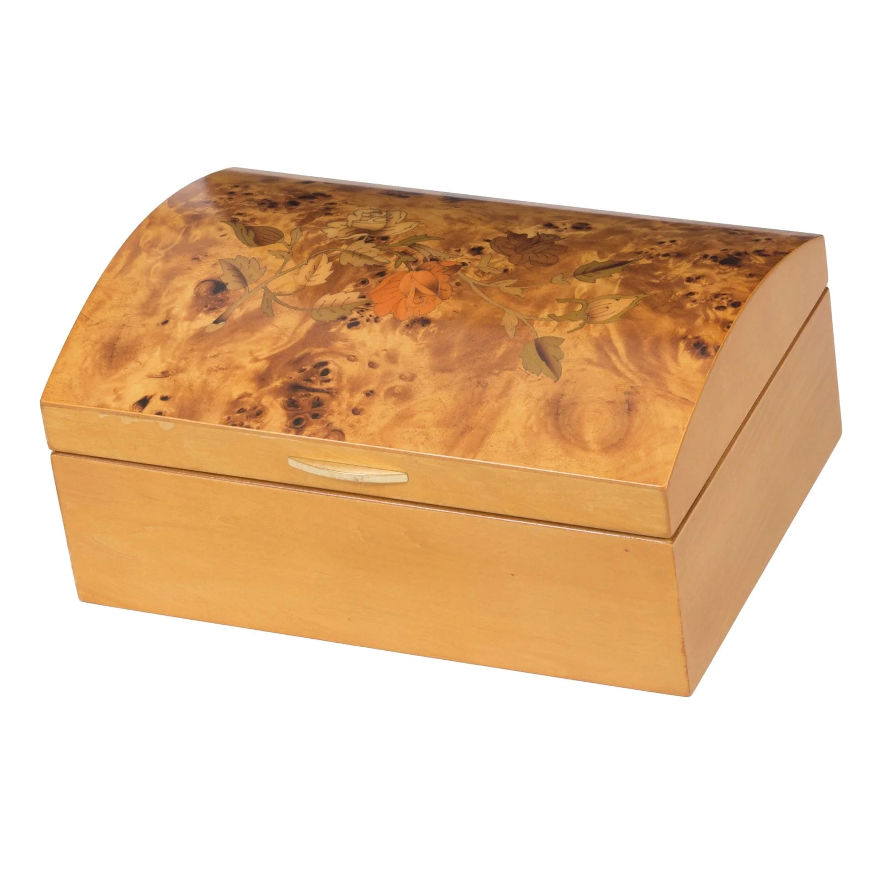 Mele & Co Wooden Oriental Rose With Domed Top Jewel Case - Image 2