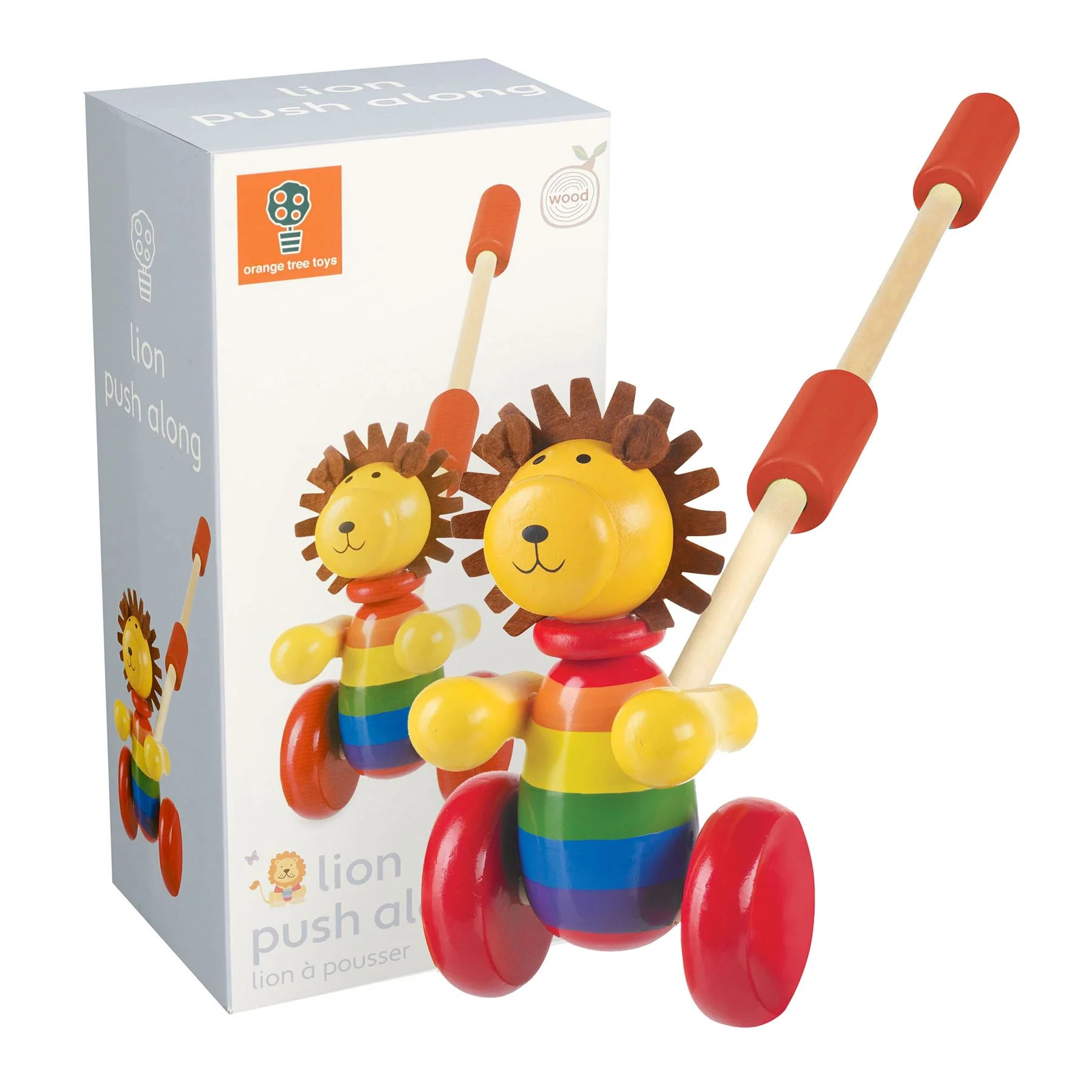 Orange Tree Toys Boxed Lion Push Along - Image 3