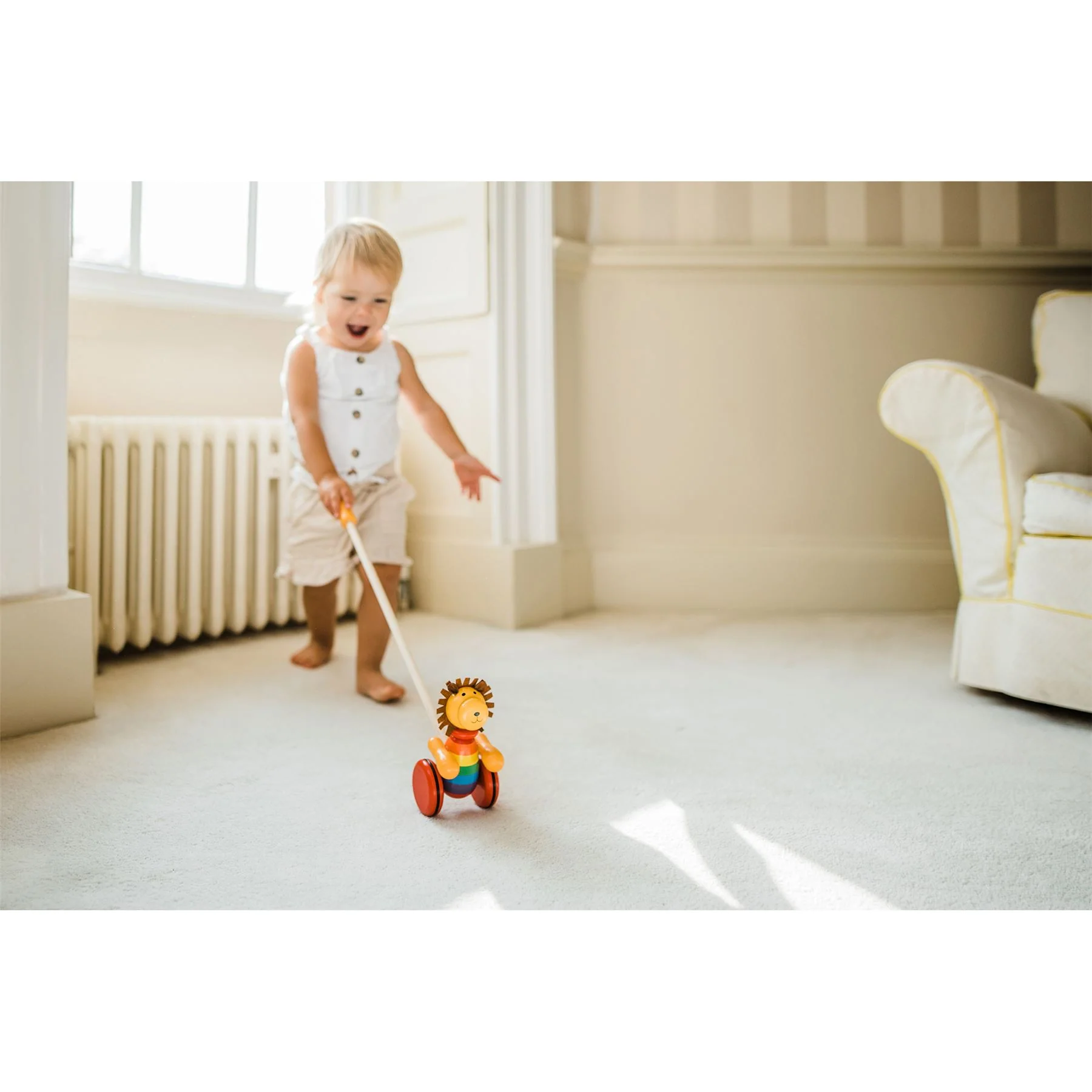 Orange Tree Toys Boxed Lion Push Along - Image 6