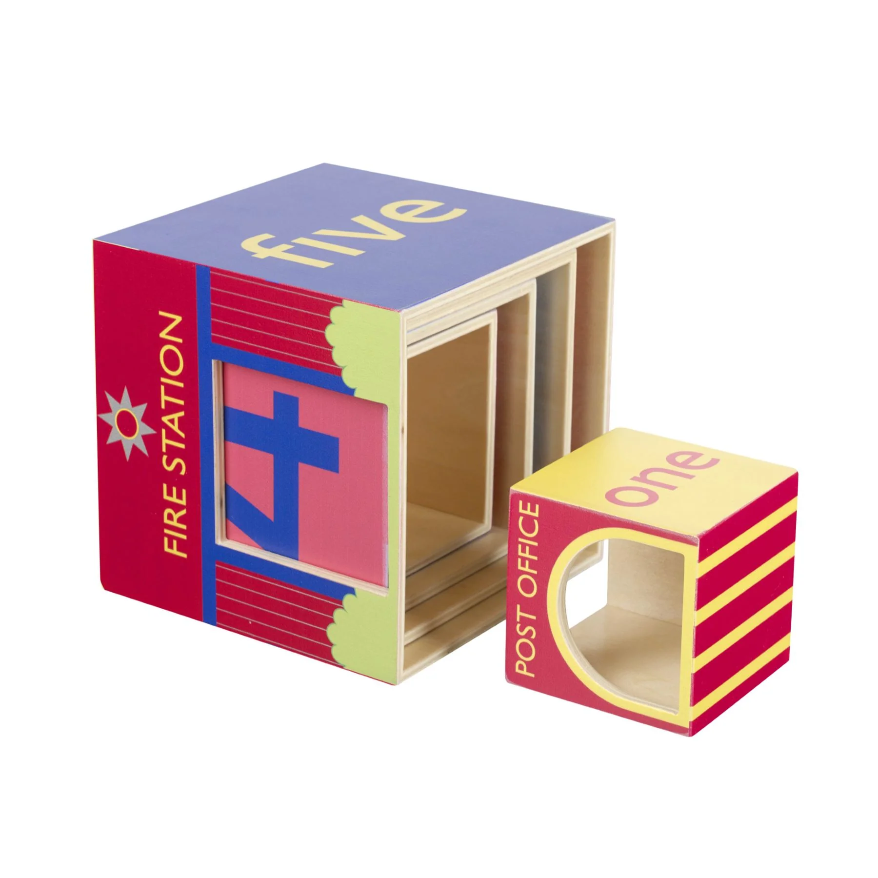 Orange Tree Toys Emergency Services Wooden Stacking Cubes - Image 10