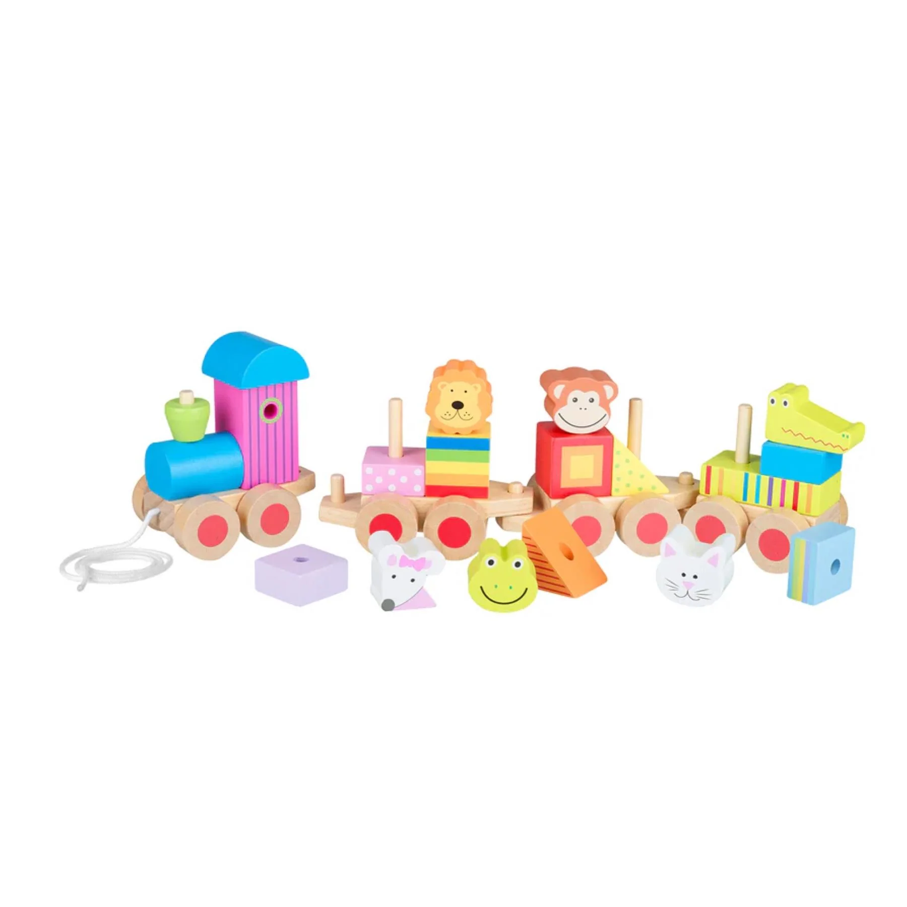 Orange Tree Toys Farm Animal Wooden Puzzle Train