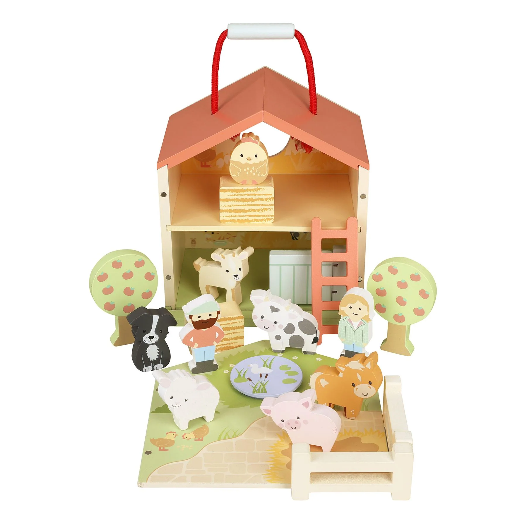 Orange Tree Toys Farmyard Wooden Play Set - Image 5