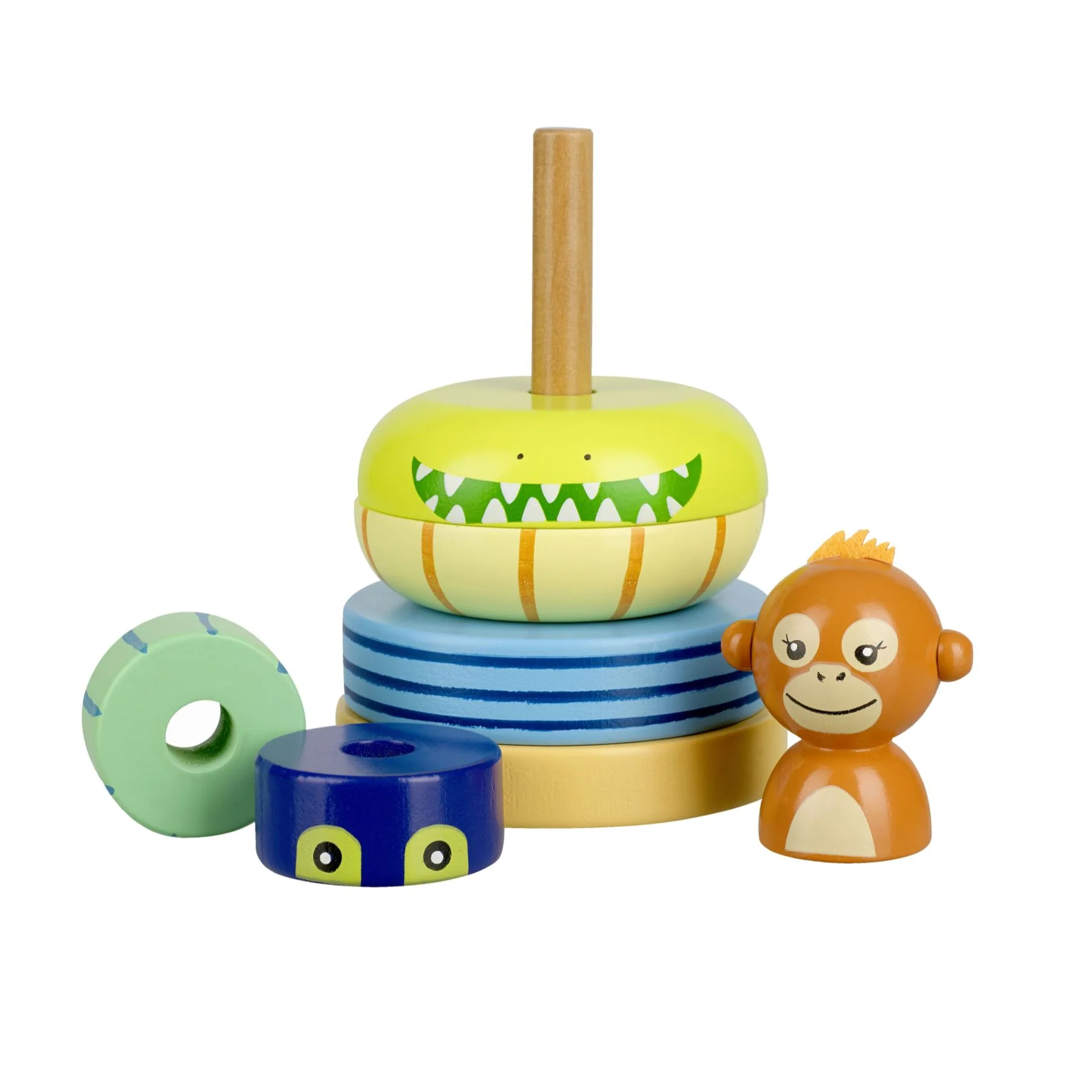 Orange Tree Toys Jungle Animal Theme Stacking Ring - Image 3