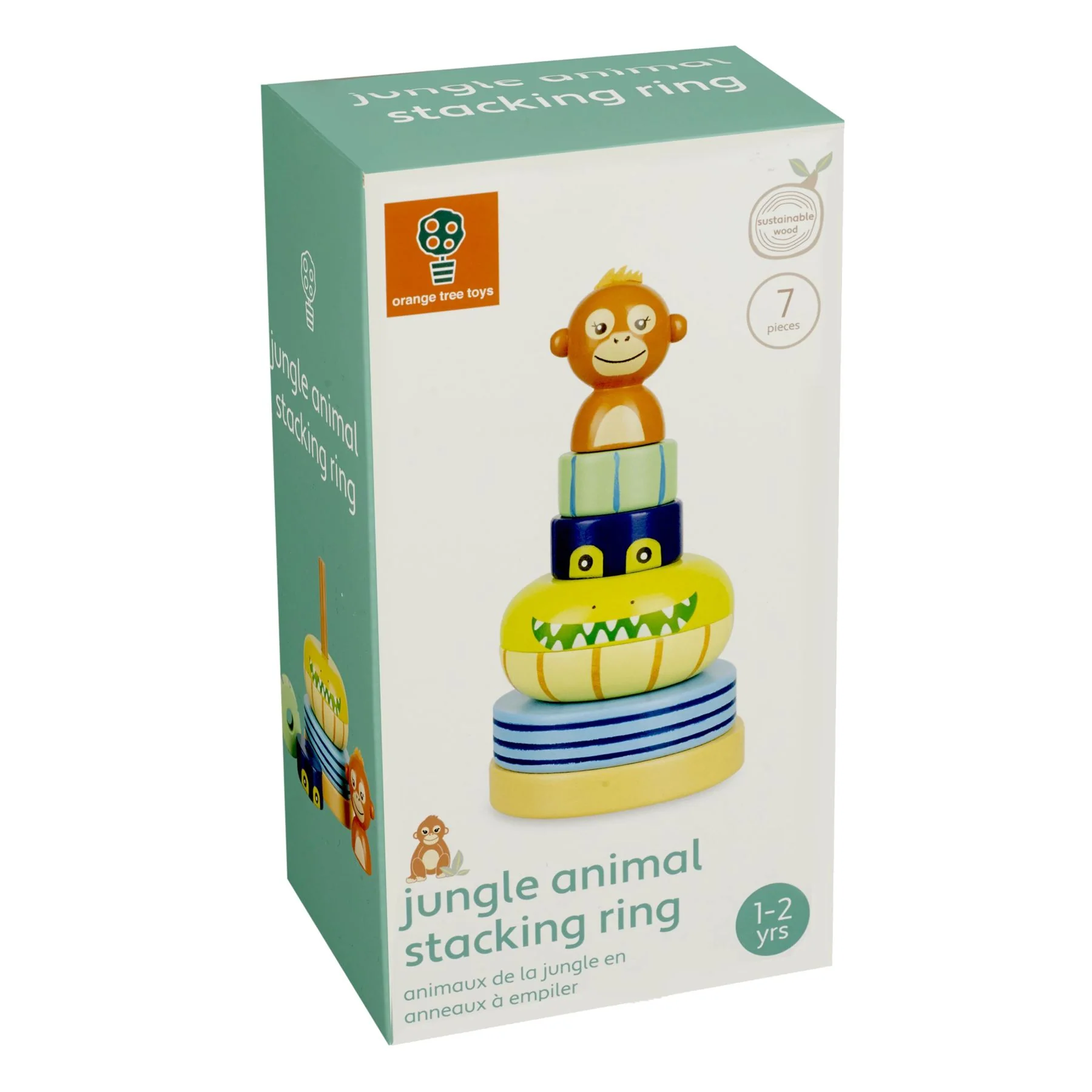 Orange Tree Toys Jungle Animal Theme Stacking Ring - Image 4
