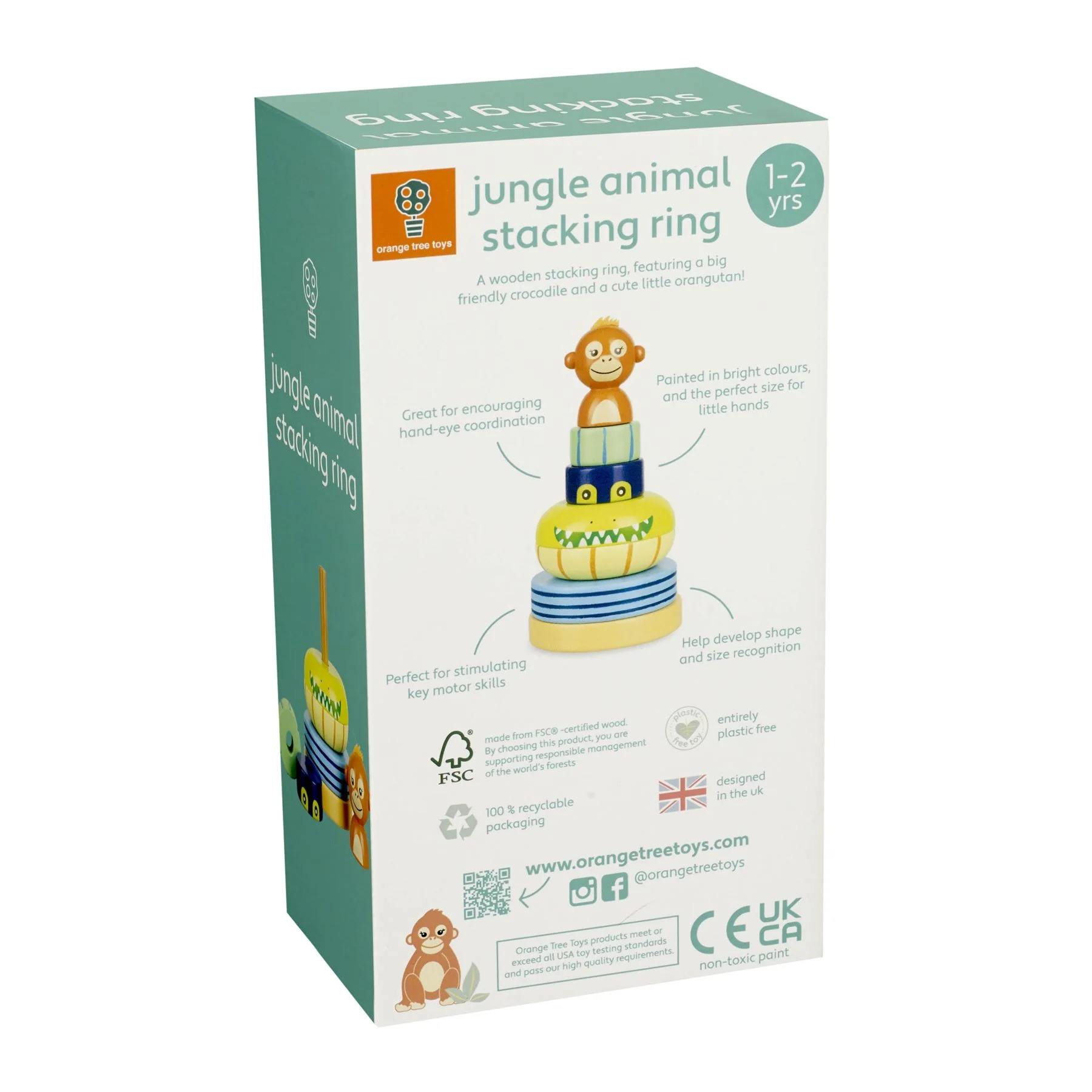 Orange Tree Toys Jungle Animal Theme Stacking Ring - Image 5