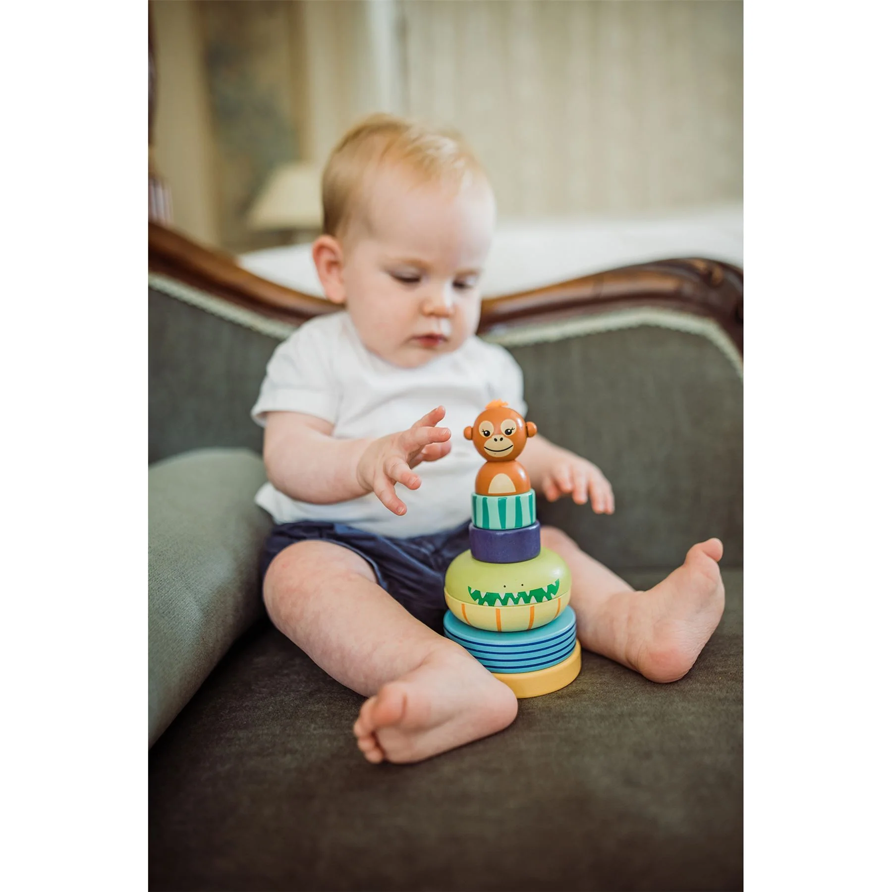 Orange Tree Toys Jungle Animal Theme Stacking Ring - Image 6
